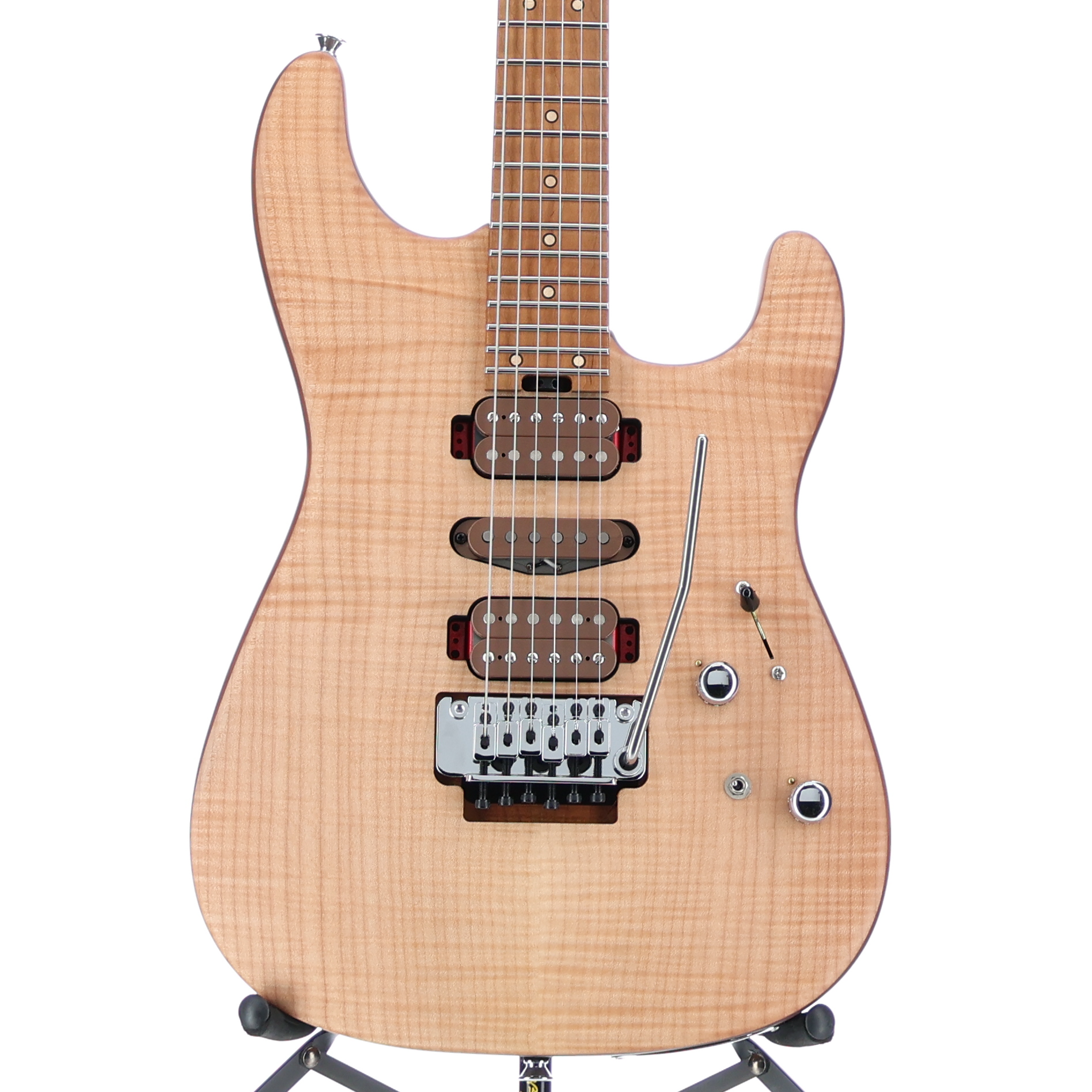 Charvel Custom Shop Guthrie Govan Signature HSH Flame Maple, Caramelized Flame Maple Fingerboard, Natural (RC3) (00231)