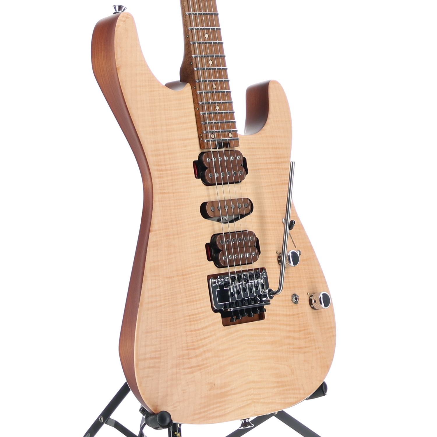 Charvel Custom Shop Guthrie Govan Signature HSH Flame Maple, Caramelized Flame Maple Fingerboard, Natural (RC4) (00357)