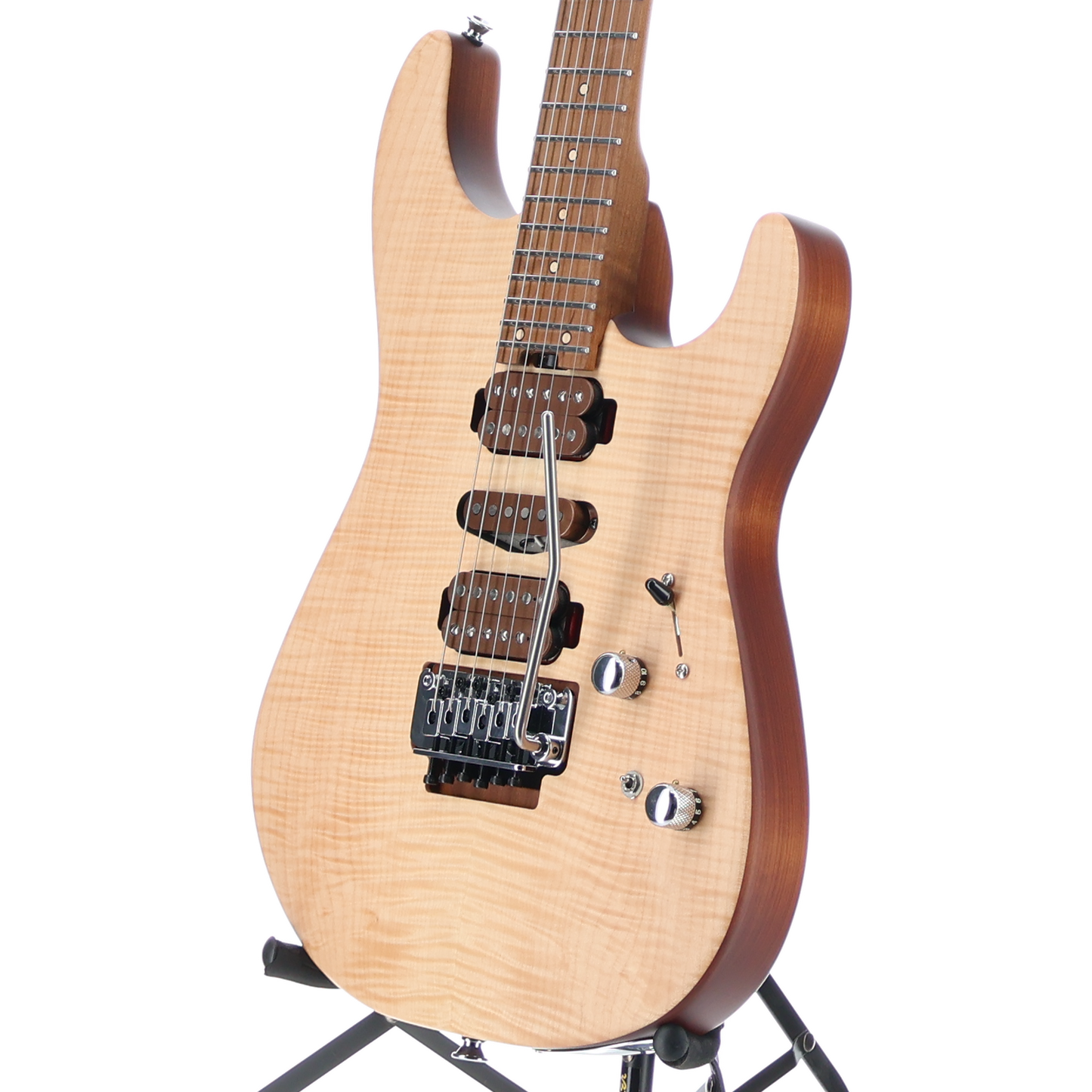 Charvel Custom Shop Guthrie Govan Signature HSH Flame Maple, Caramelized Flame Maple Fingerboard, Natural (RC4) (00357)