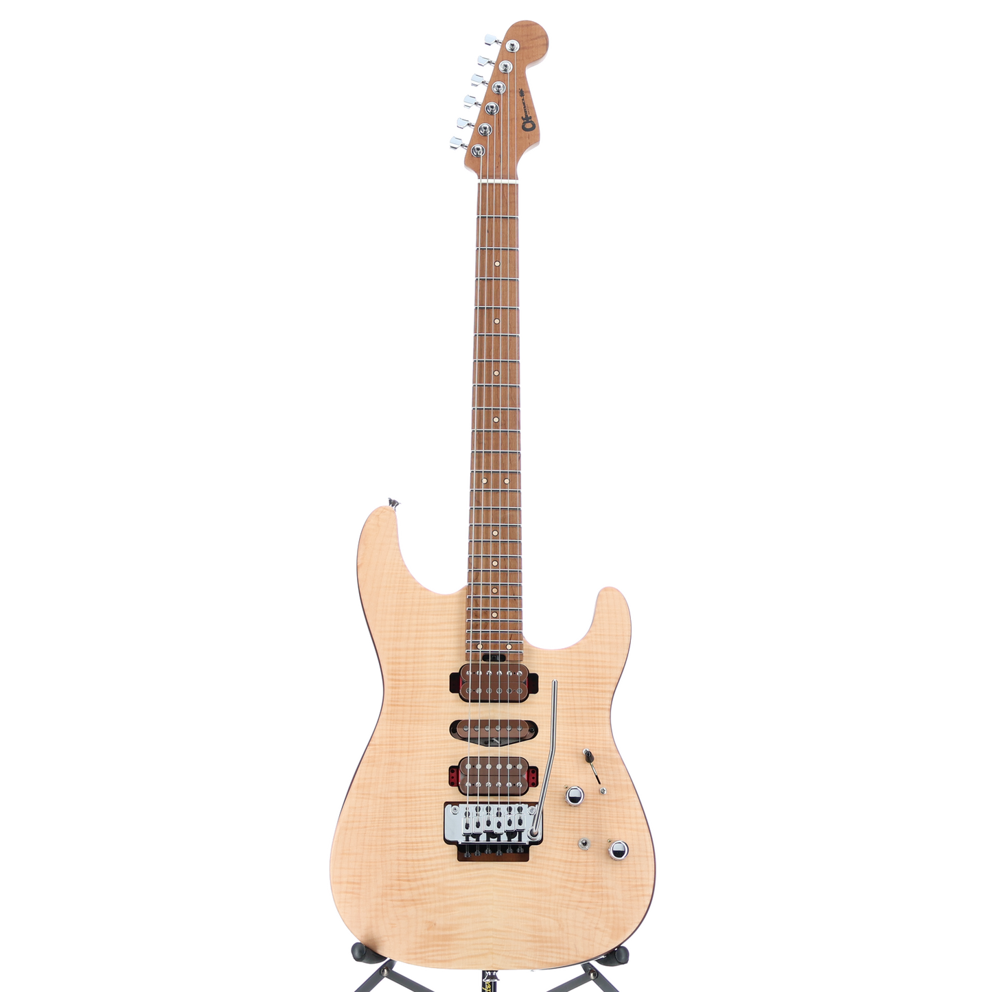 Charvel Custom Shop Guthrie Govan Signature HSH Flame Maple, Caramelized Flame Maple Fingerboard, Natural (RC4) (00357)