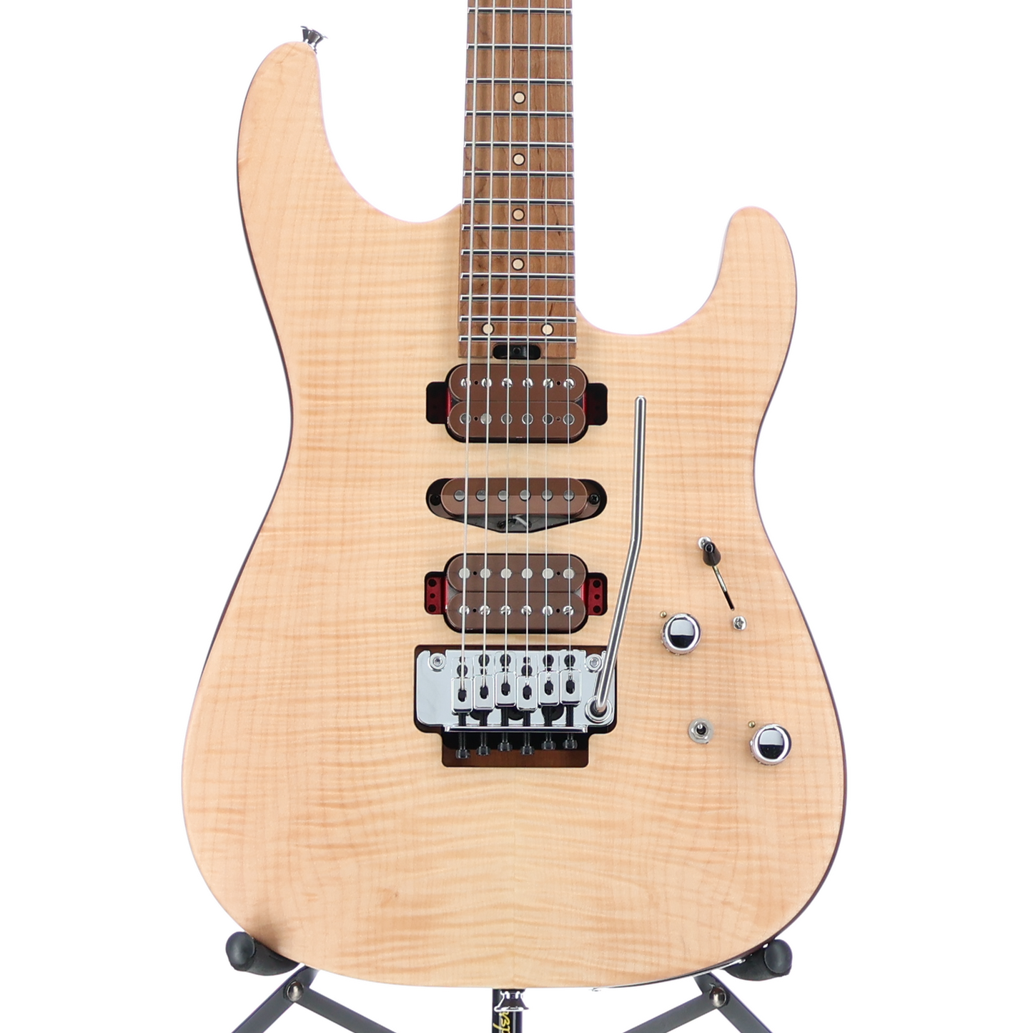 Charvel Custom Shop Guthrie Govan Signature HSH Flame Maple, Caramelized Flame Maple Fingerboard, Natural (RC4) (00357)