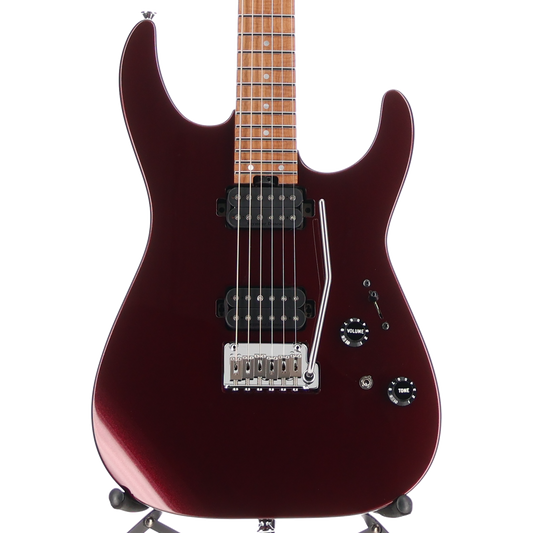 Charvel Custom Shop USA Select DK24 HH 2PT CM, Caramelized Flame Maple Fingerboard, Oxblood (RC2) (30164)
