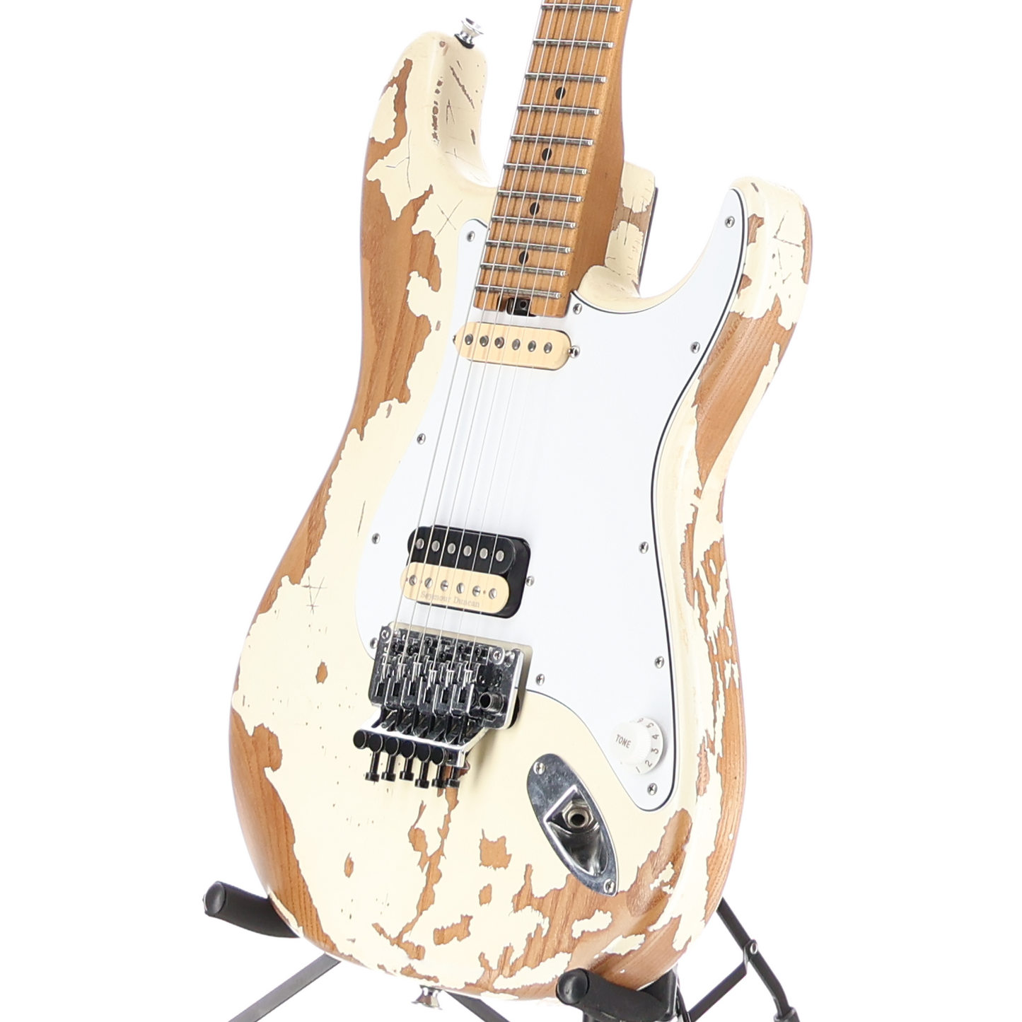 Charvel Henrik Danhage Limited Edition Signature Pro-Mod So-Cal Style 1 HS FR M, Maple Fingerboard, White Relic (G10) (42580)