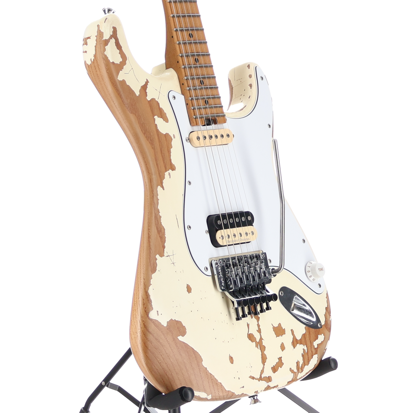 Charvel Henrik Danhage Limited Edition Signature Pro-Mod So-Cal Style 1 HS FR M, Maple Fingerboard, White Relic (V3)(42580) (42580)