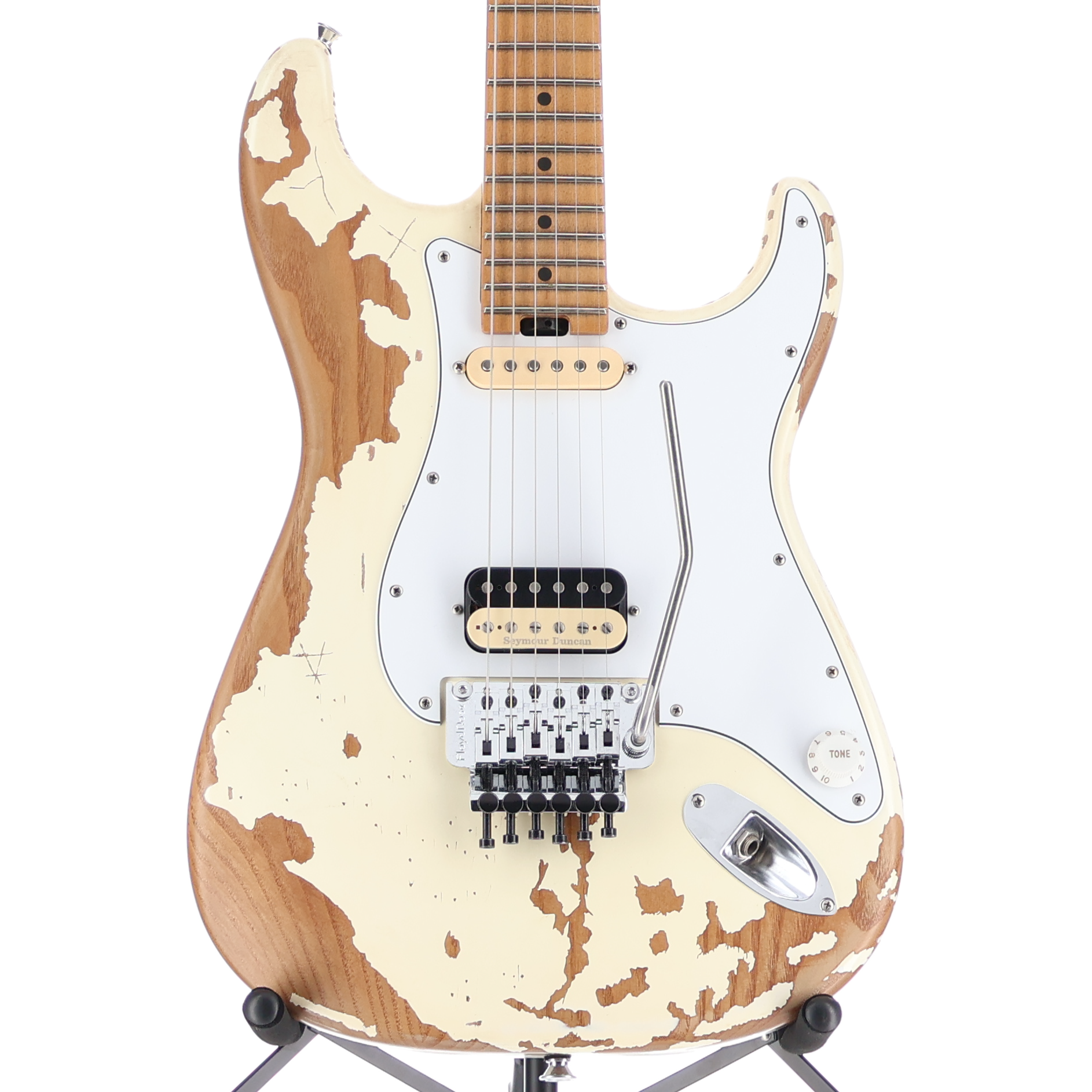 Charvel Henrik Danhage Limited Edition Signature Pro-Mod So-Cal Style 1 HS FR M, Maple Fingerboard, White Relic (V3)(42580) (42580)