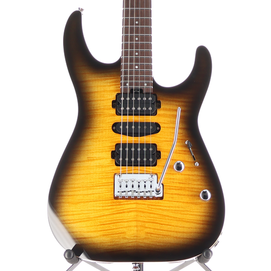 Charvel MJ DK24 HSH 2PT W Mahogany with Flame Maple, Antique Burst, Plays Great (H8) (00210) (00210)