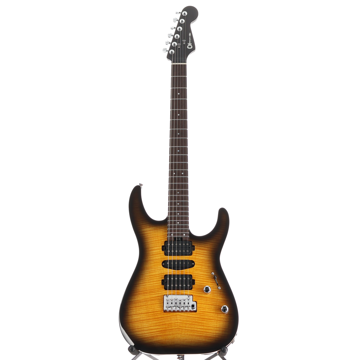 Charvel MJ DK24 HSH 2PT W Mahogany with Flame Maple, Wenge Fingerboard, Antique Burst (RP) (14887)