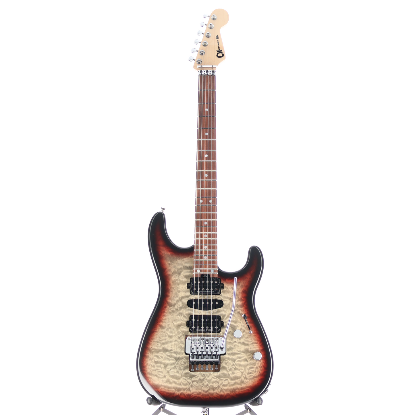 Charvel MJ San Dimas Style 1 HSH FR PF QM, Midnight Glow, Expert Setup (B3) (00021)
