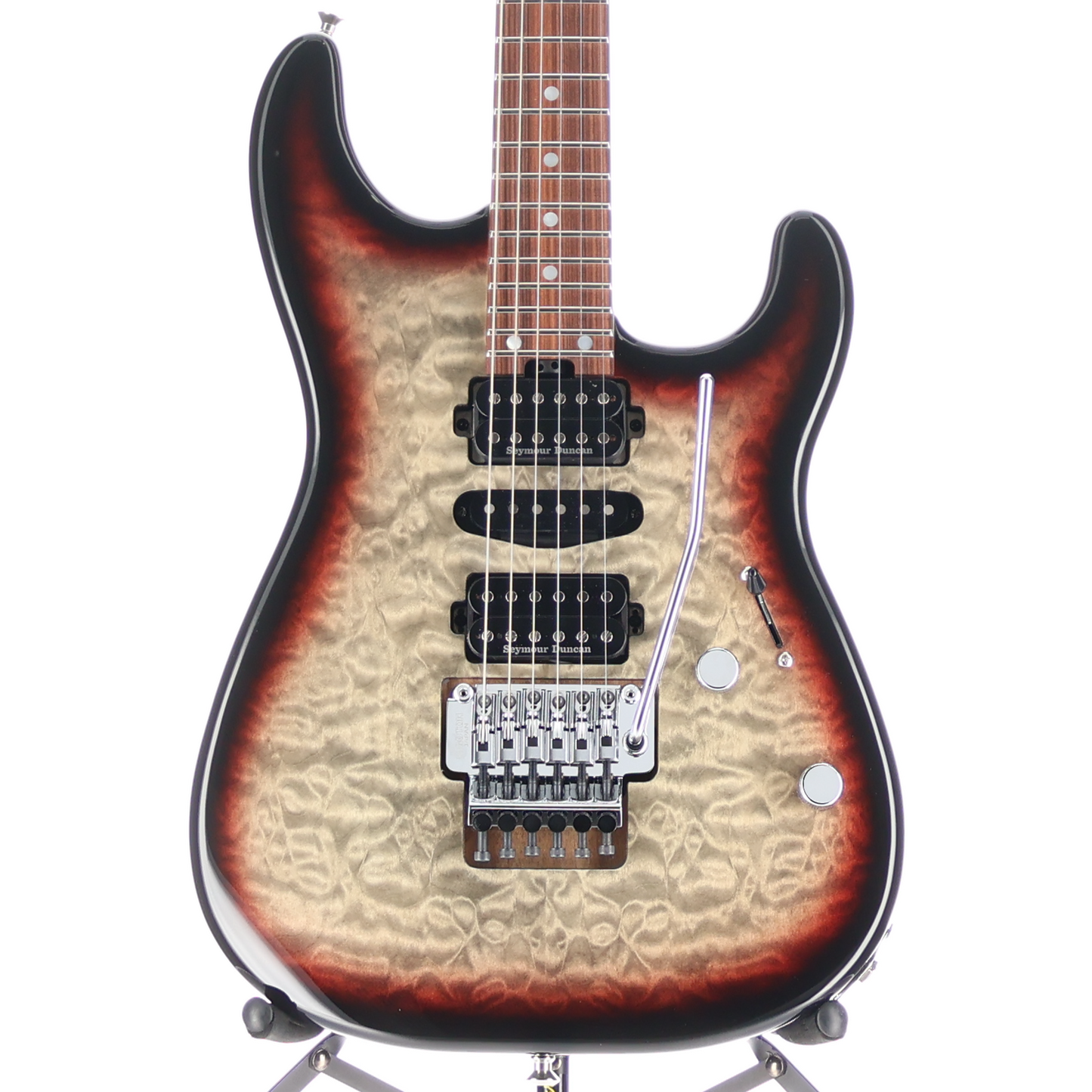 Charvel MJ San Dimas Style 1 HSH FR PF QM, Midnight Glow, Expert Setup (B3) (00021)