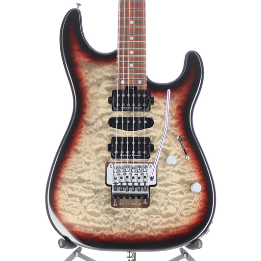 Charvel MJ San Dimas Style 1 HSH FR PF QM, Midnight Glow, Professional Setup (V4) (00015)