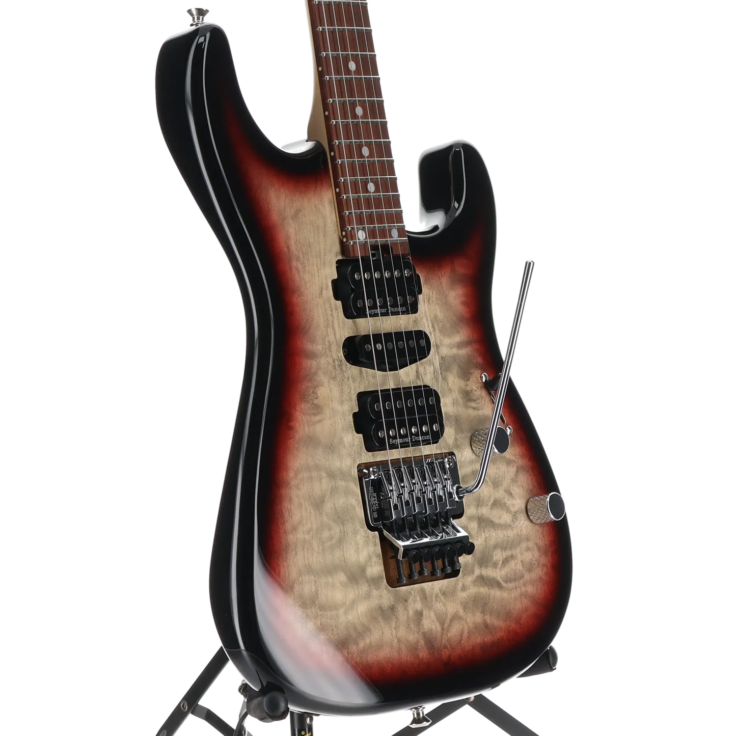 Charvel MJ San Dimas Style 1 HSH FR PF QM, Pau Ferro Fingerboard, Midnight Glow (N3) (00710)