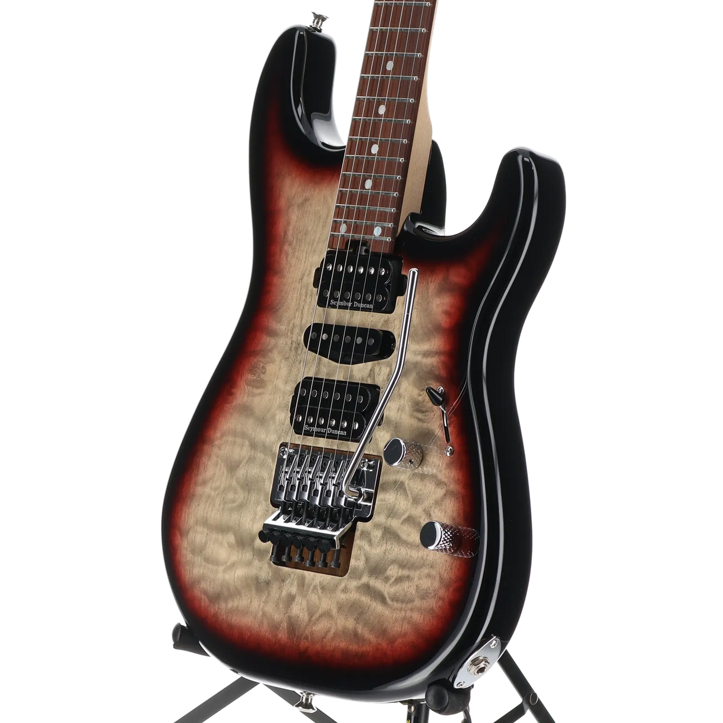 Charvel MJ San Dimas Style 1 HSH FR PF QM, Pau Ferro Fingerboard, Midnight Glow (N3) (00710)