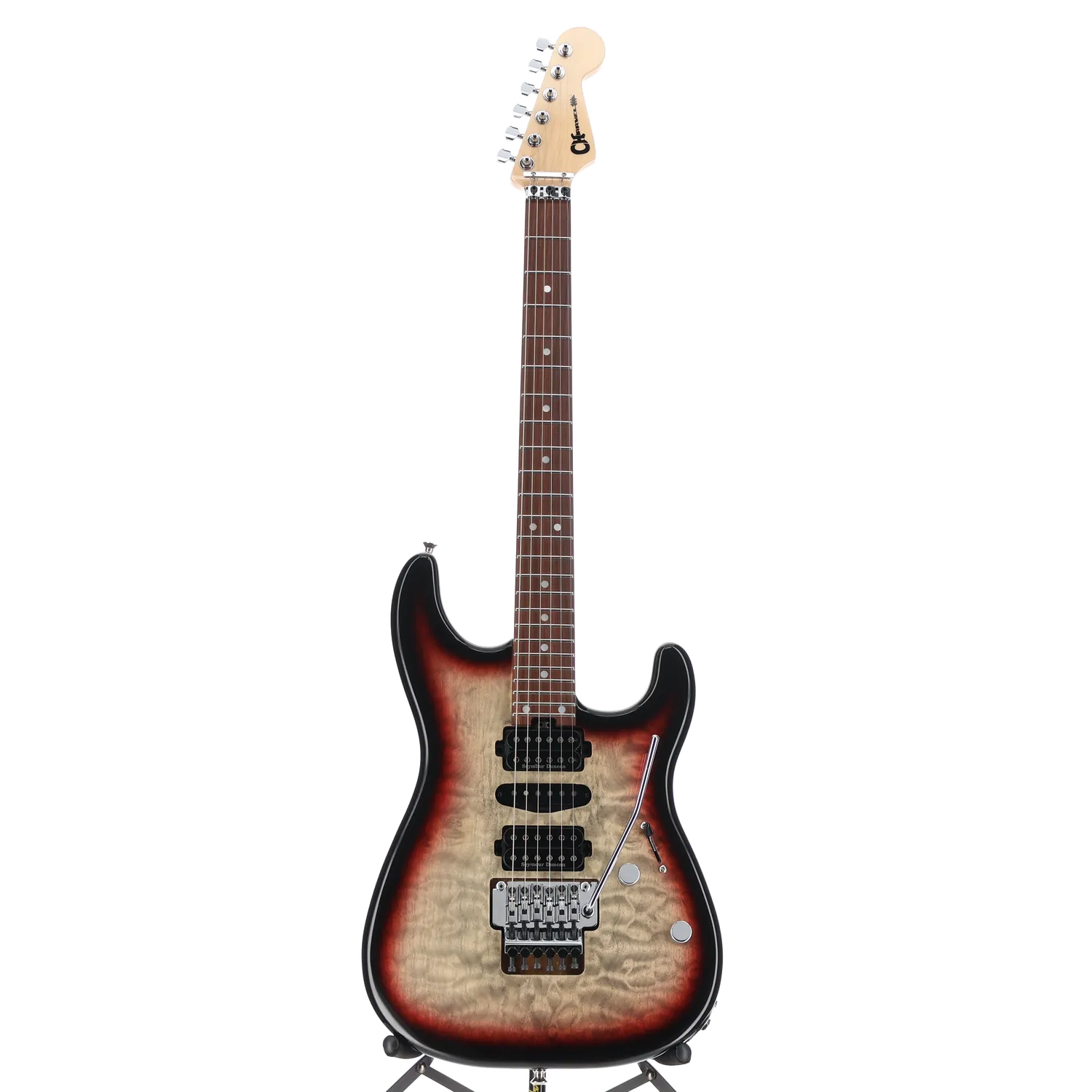 Charvel MJ San Dimas Style 1 HSH FR PF QM, Pau Ferro Fingerboard, Midnight Glow (N3) (00710)