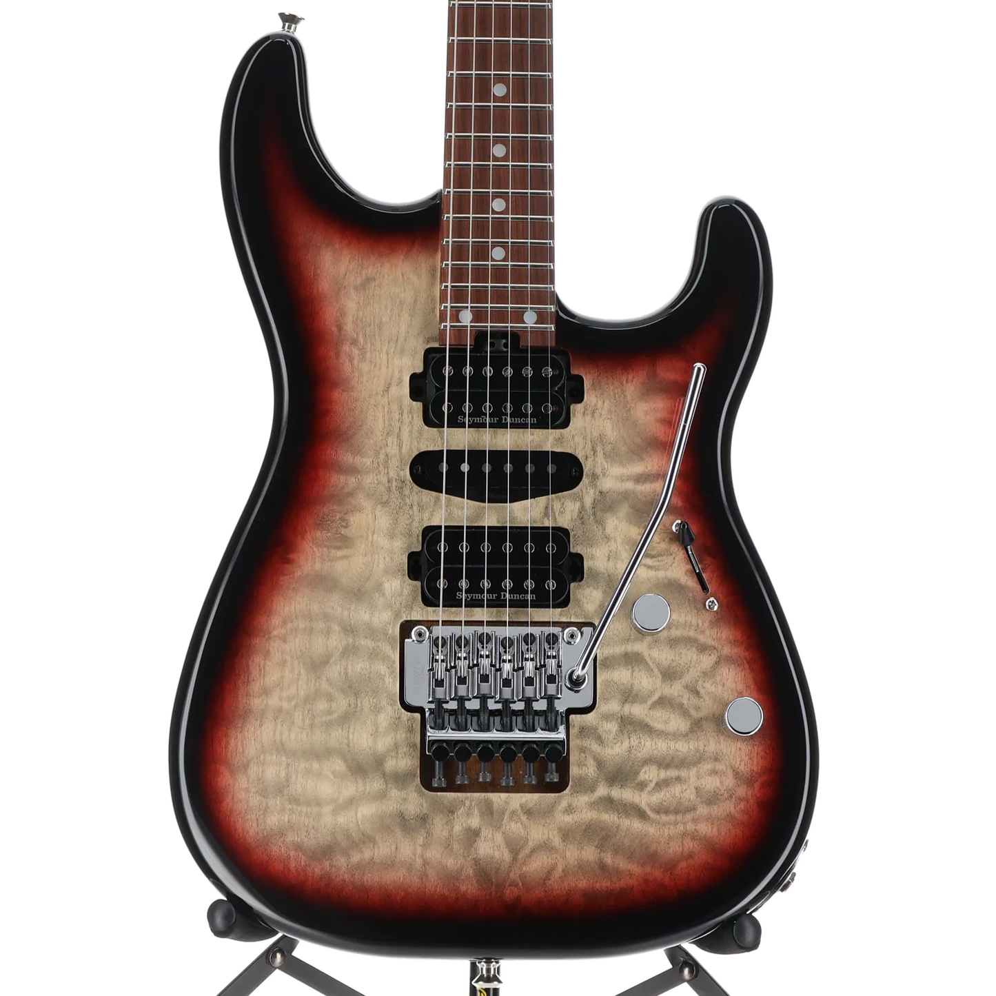 Charvel MJ San Dimas Style 1 HSH FR PF QM, Pau Ferro Fingerboard, Midnight Glow (N3) (00710)