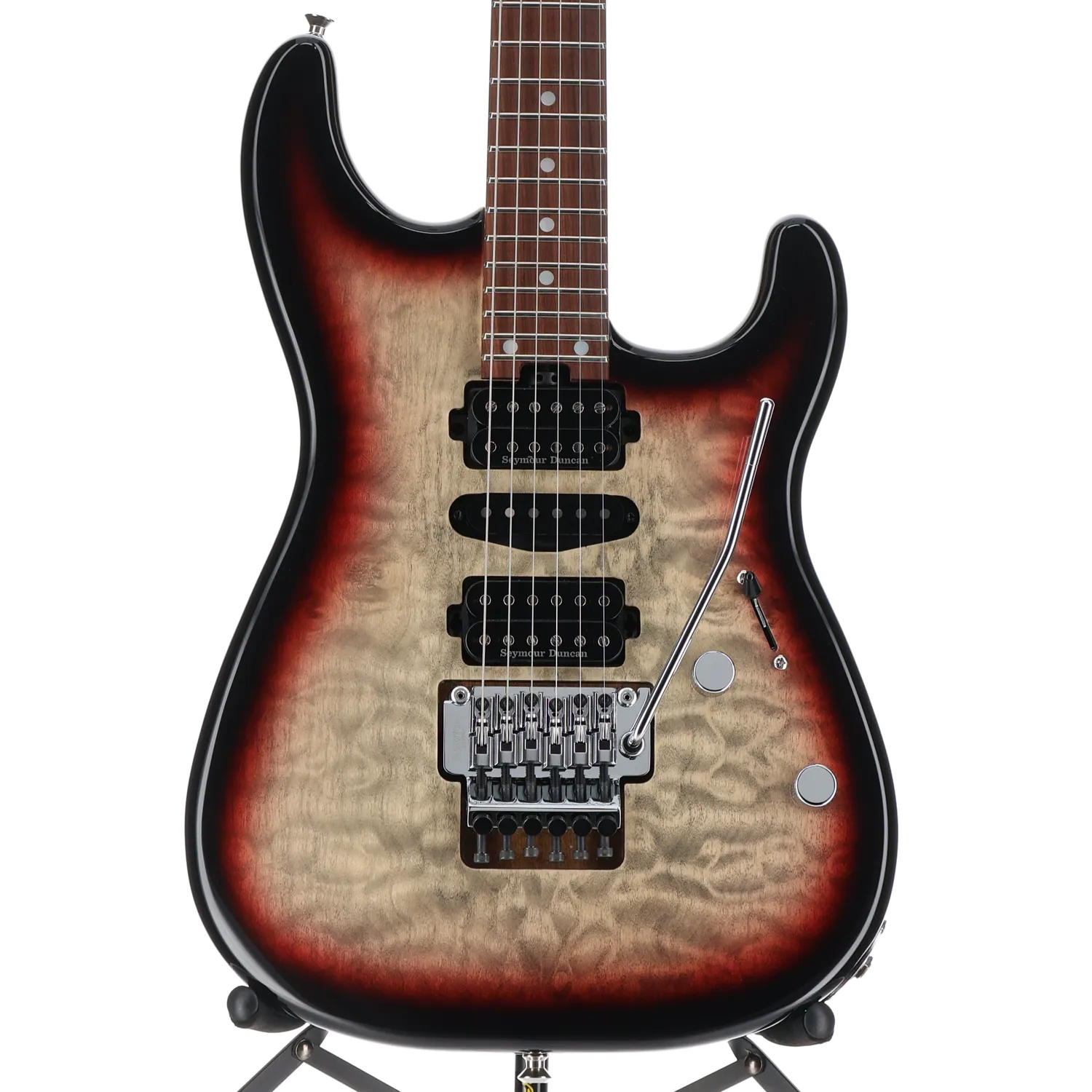 Charvel MJ San Dimas Style 1 HSH FR PF QM, Pau Ferro Fingerboard, Midnight Glow (N3) (00710)