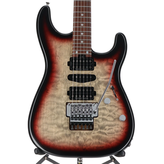 Charvel MJ San Dimas Style 1 HSH FR PF QM, Pau Ferro Fingerboard, Midnight Glow (N3) (00710)