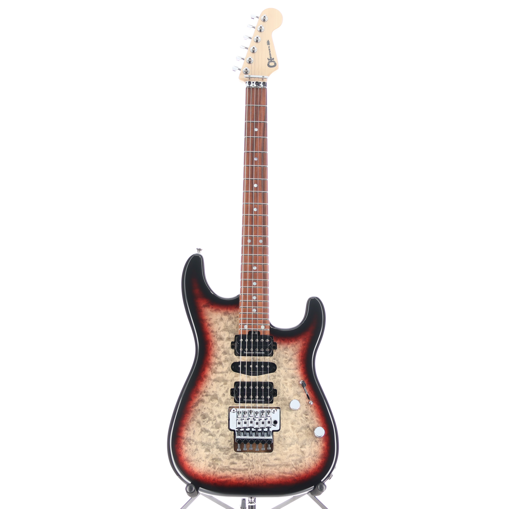 Charvel MJ San Dimas Style 1 HSH FR PF QM, Pau Ferro Fingerboard, Midnight Glow (RP) (34535)