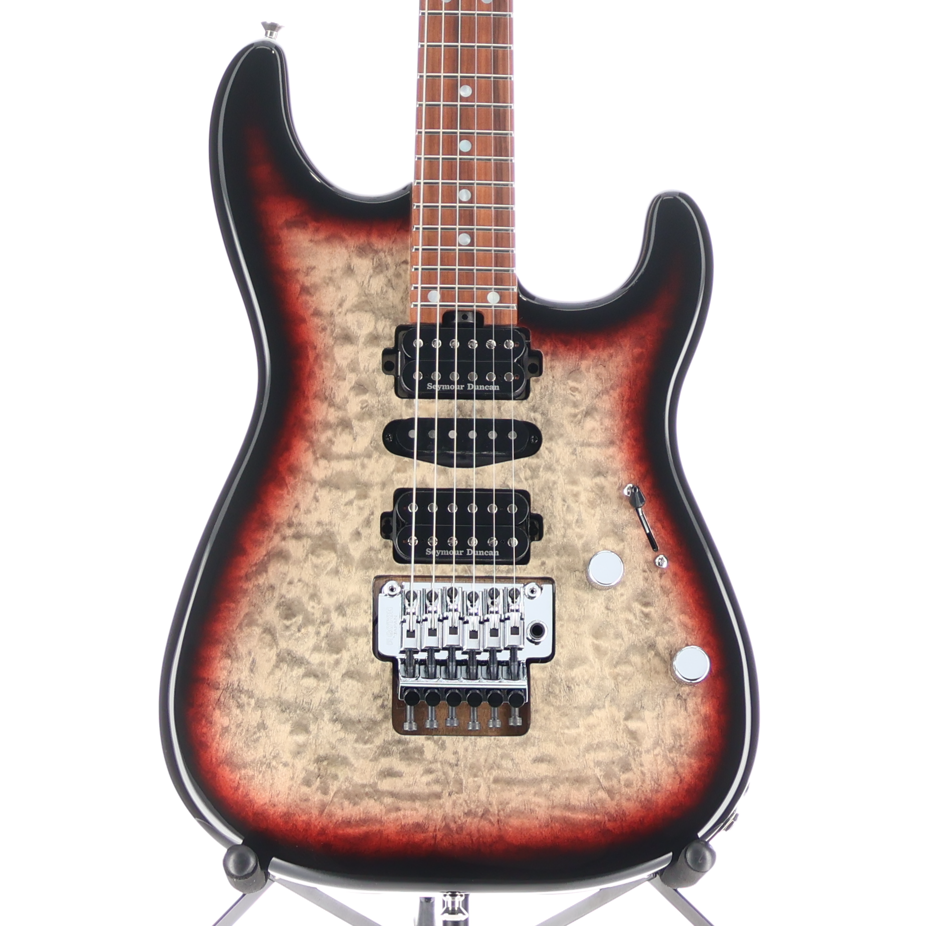 Charvel MJ San Dimas Style 1 HSH FR PF QM, Pau Ferro Fingerboard, Midnight Glow (RP) (34535)