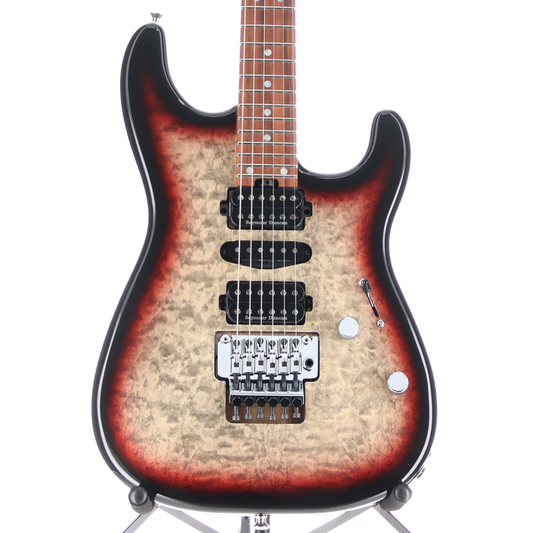 Charvel MJ San Dimas Style 1 HSH FR PF QM, Pau Ferro Fingerboard, Midnight Glow (RP) (34535)