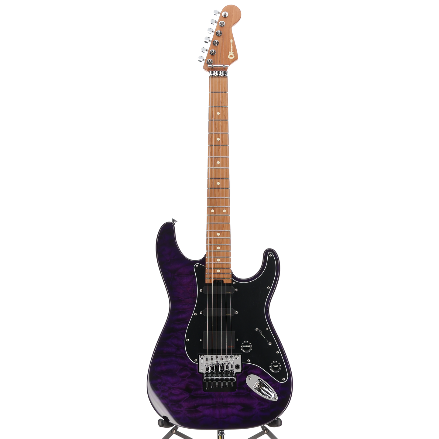 Charvel Marco Sfogli Signature Pro-Mod So-Cal Style 1 HSS FR CM QM, Caramelized Maple Fingerboard, Transparent Purple Burst (SR) (01898)