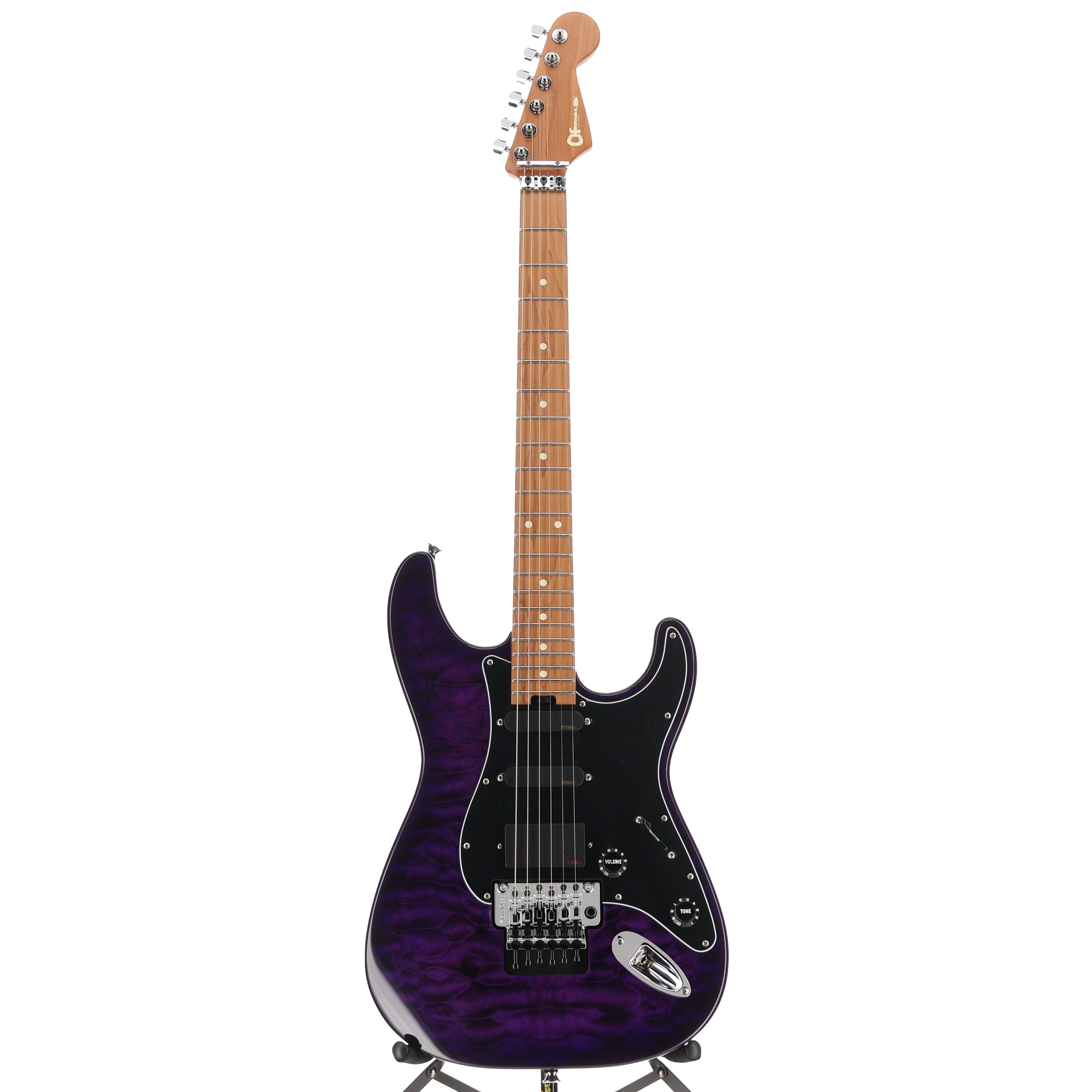 Charvel Marco Sfogli Signature Pro-Mod So-Cal Style 1 HSS FR CM QM, Caramelized Maple Fingerboard, Transparent Purple Burst (SR) (01898)