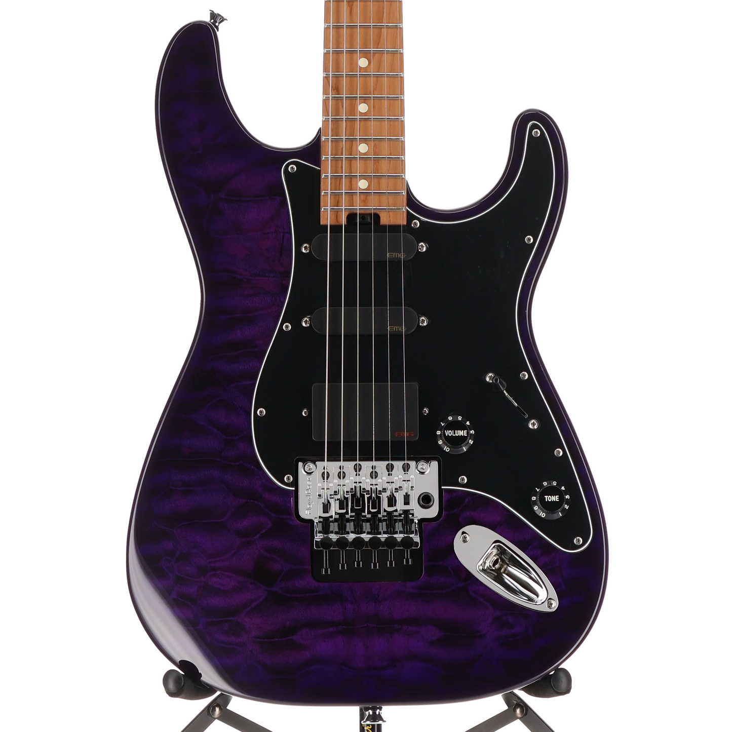Charvel Marco Sfogli Signature Pro-Mod So-Cal Style 1 HSS FR CM QM, Caramelized Maple Fingerboard, Transparent Purple Burst (SR) (01898)