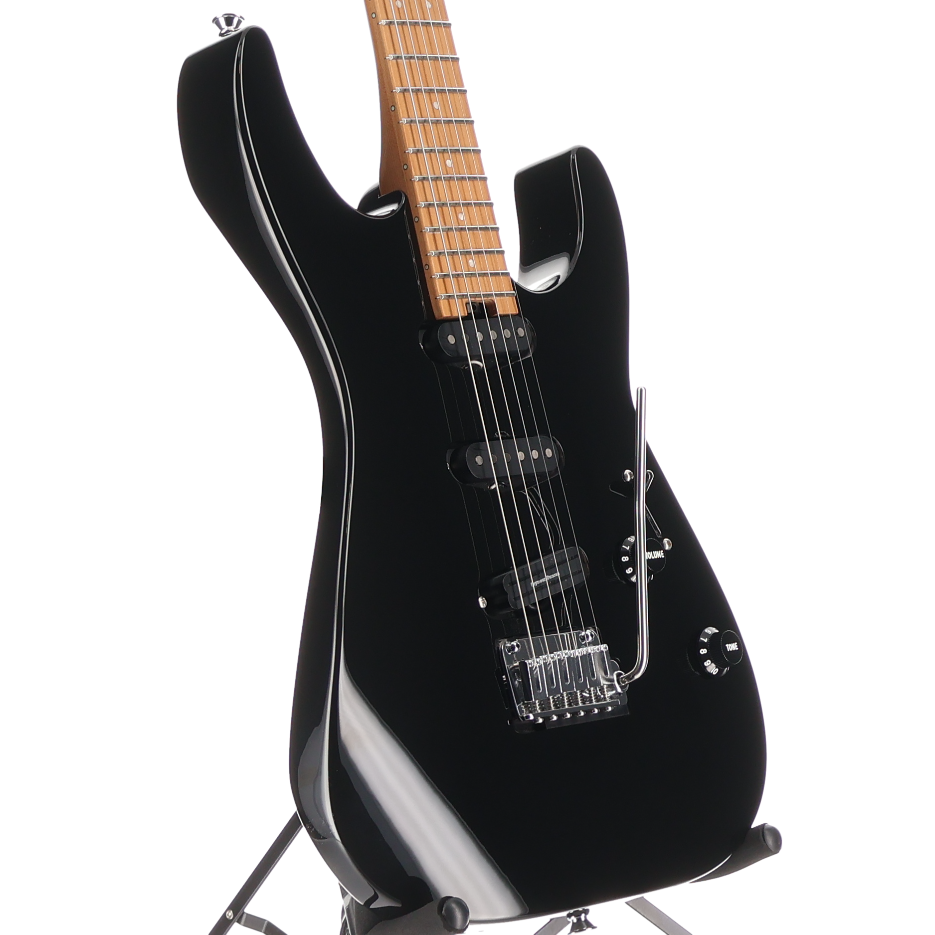 Charvel Pro-Mod DK22 SSS 2PT CM, Caramelized Maple Fingerboard, Gloss Black (H1) (06957)