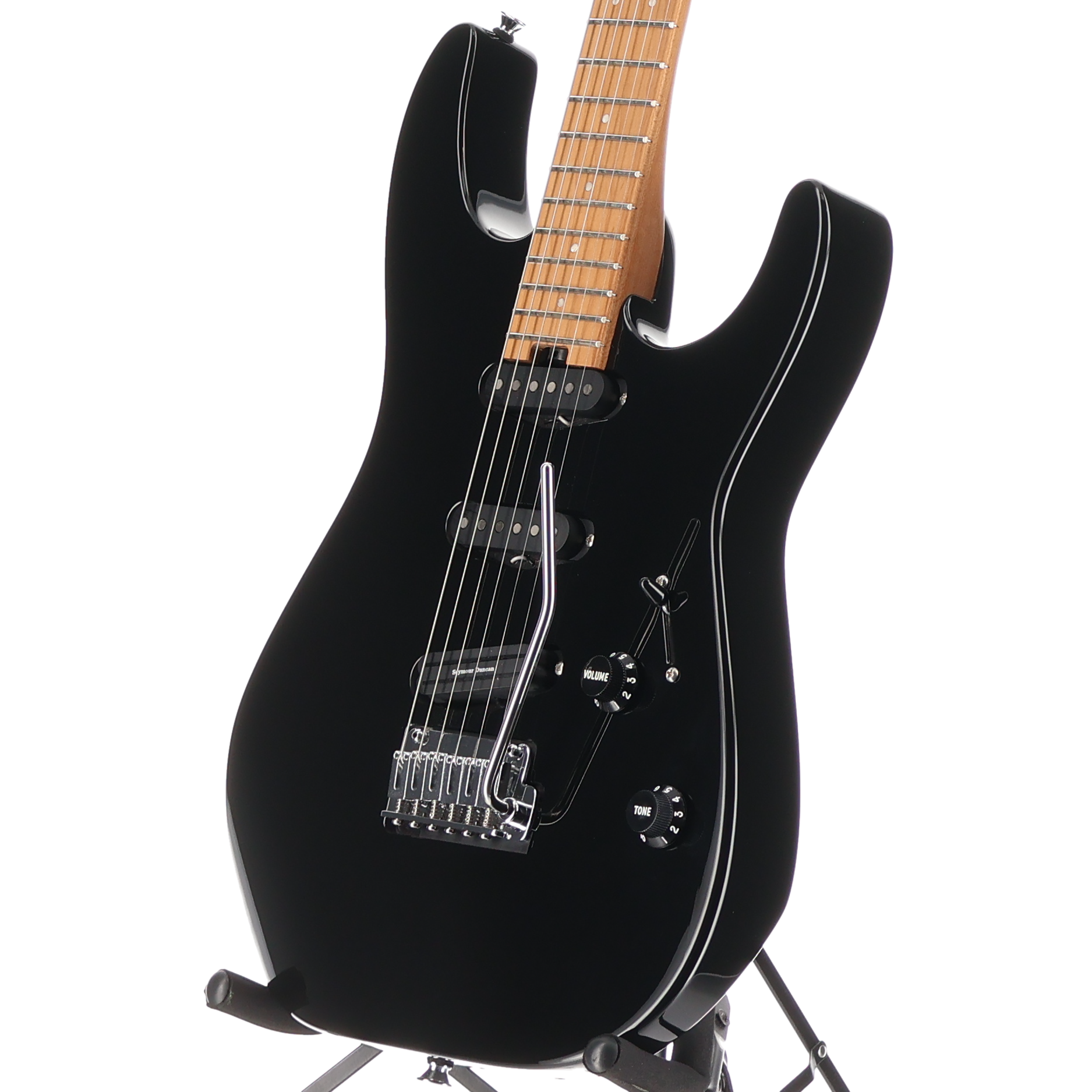 Charvel Pro-Mod DK22 SSS 2PT CM, Caramelized Maple Fingerboard, Gloss Black (H1) (06957)
