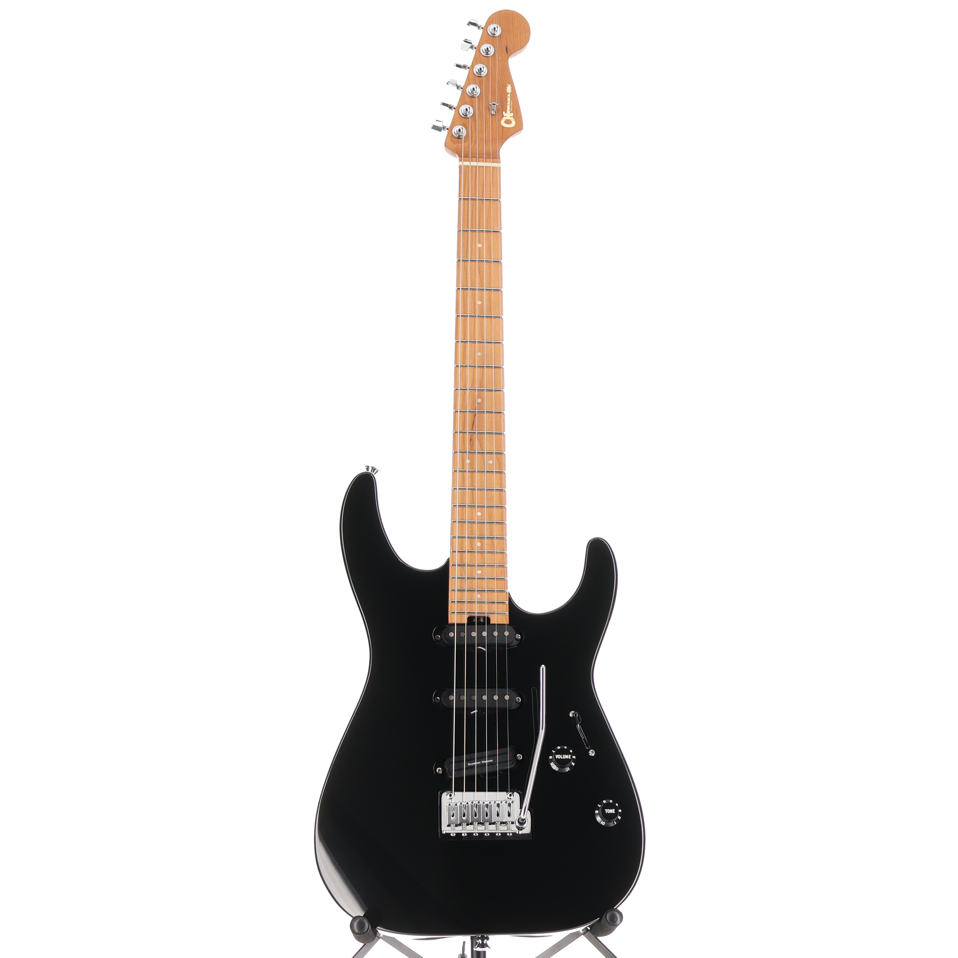 Charvel Pro-Mod DK22 SSS 2PT CM, Caramelized Maple Fingerboard, Gloss Black (H1) (06957)