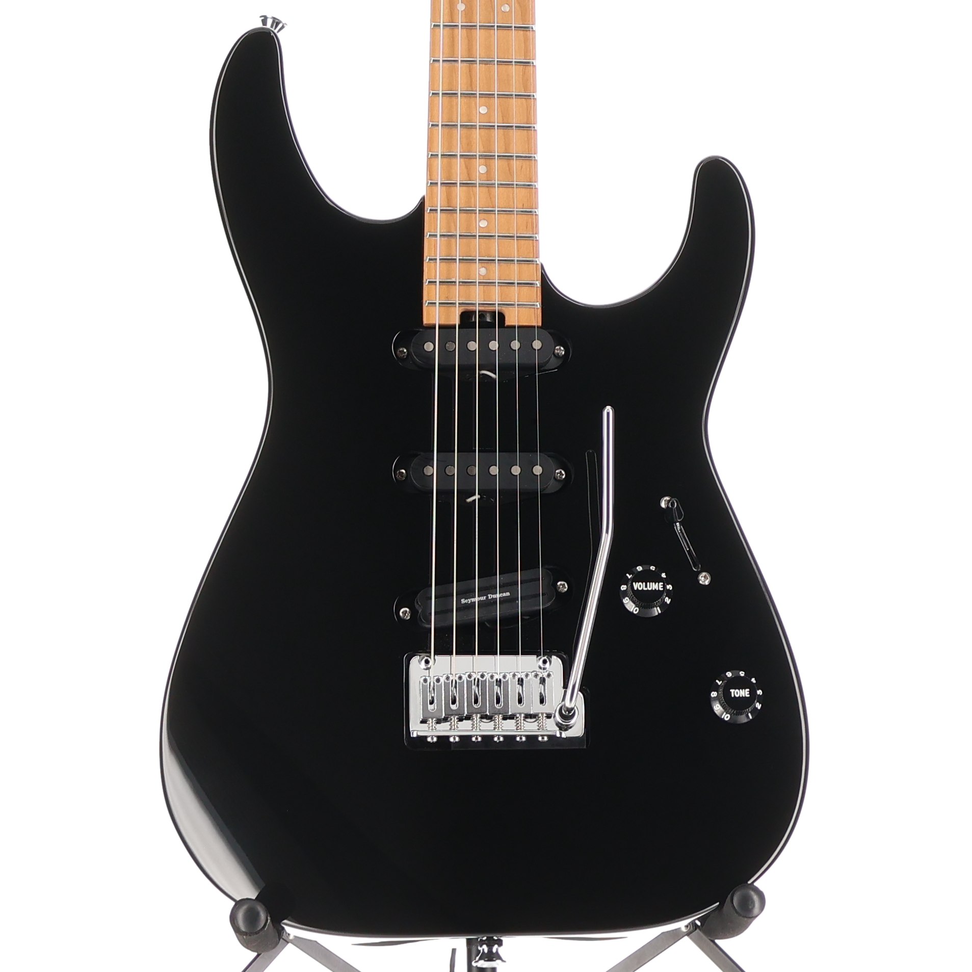 Charvel Pro-Mod DK22 SSS 2PT CM, Caramelized Maple Fingerboard, Gloss Black (H1) (06957)