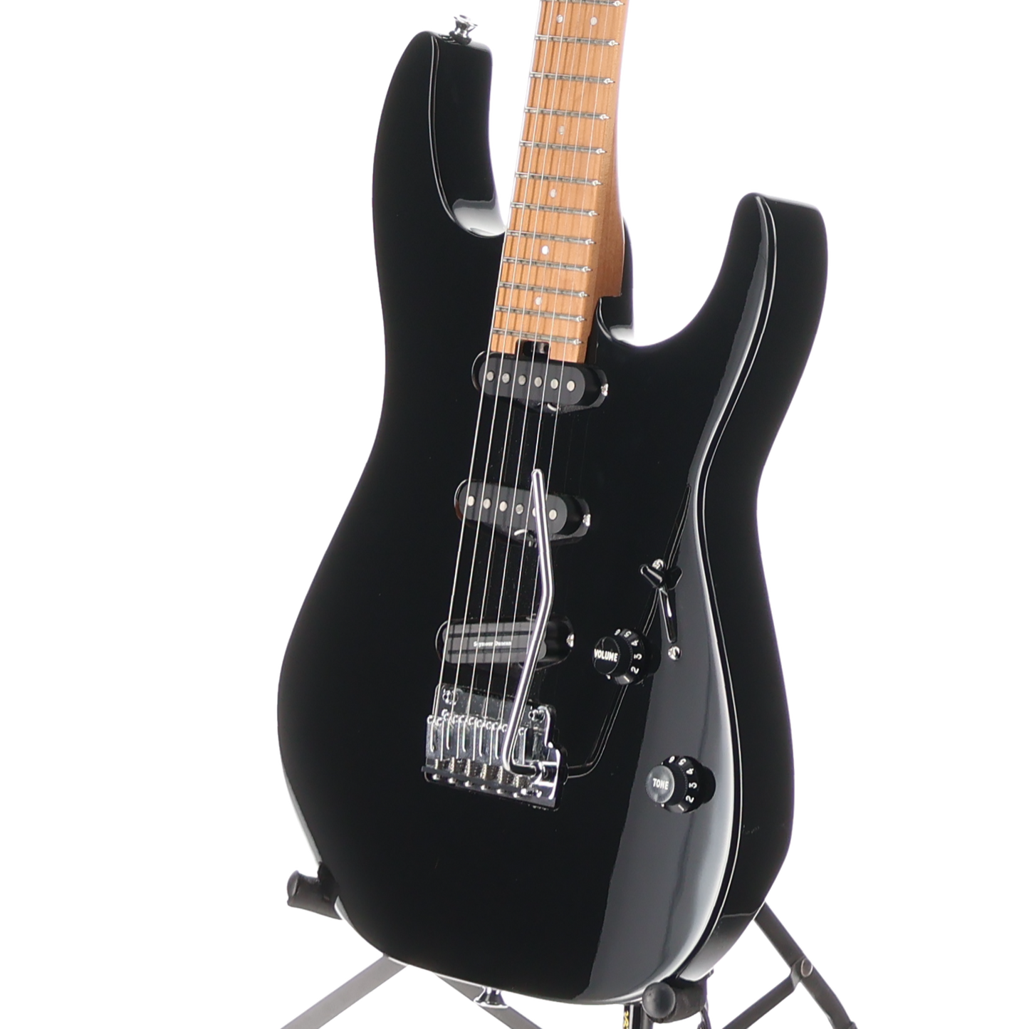 Charvel Pro-Mod DK22 SSS 2PT CM, Caramelized Maple Fingerboard, Gloss Black (W7) (05437)
