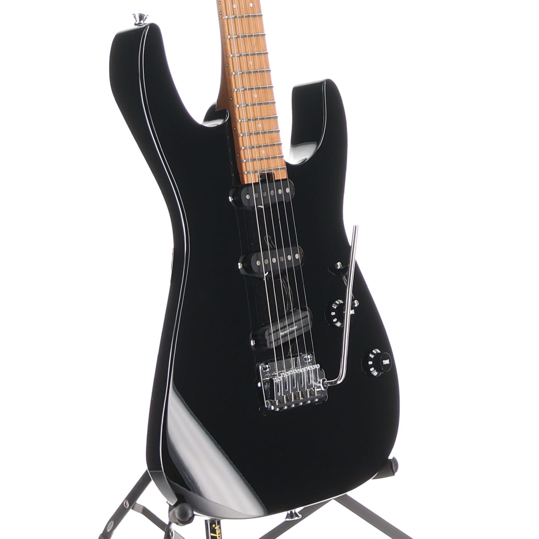 Charvel Pro-Mod DK22 SSS 2PT CM, Caramelized Maple Fingerboard, Gloss Black (W7) (05437)