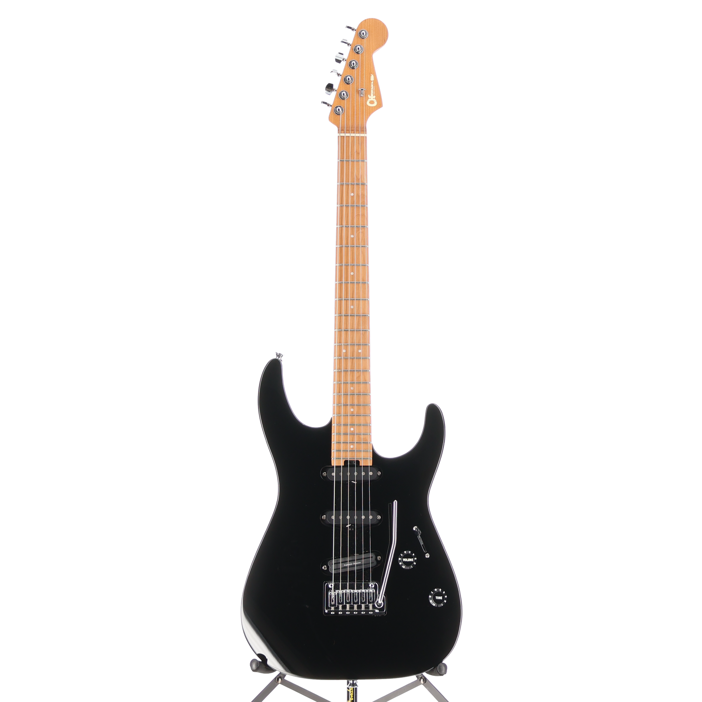 Charvel Pro-Mod DK22 SSS 2PT CM, Caramelized Maple Fingerboard, Gloss Black (W7) (05437)
