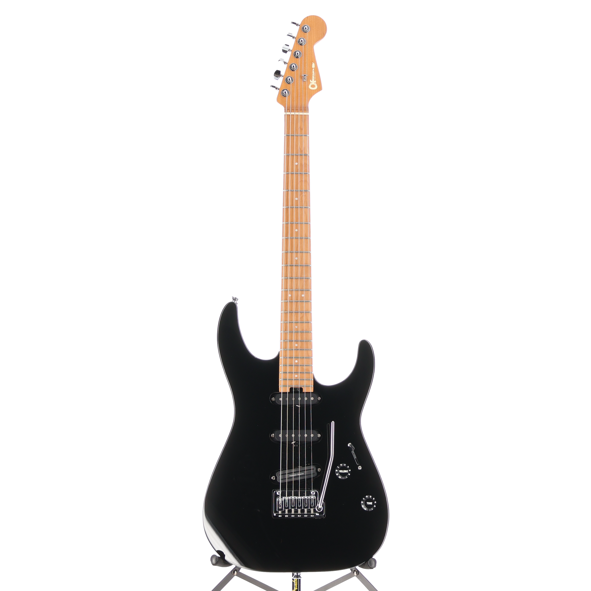 Charvel Pro-Mod DK22 SSS 2PT CM, Caramelized Maple Fingerboard, Gloss Black (W7) (05437)
