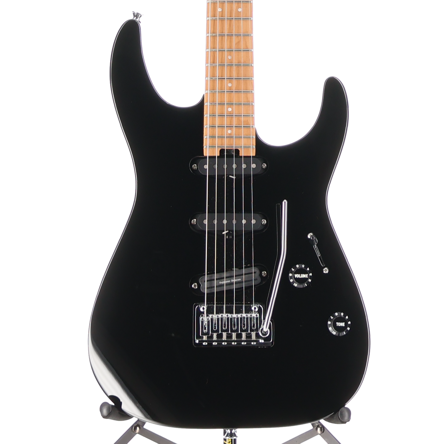Charvel Pro-Mod DK22 SSS 2PT CM, Caramelized Maple Fingerboard, Gloss Black (W7) (05437)
