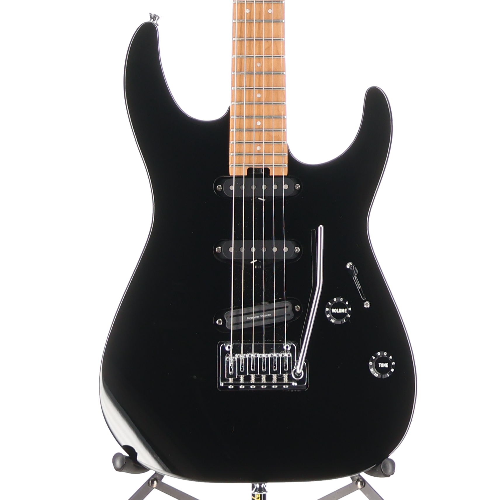 Charvel Pro-Mod DK22 SSS 2PT CM, Caramelized Maple Fingerboard, Gloss Black (W7) (05437)
