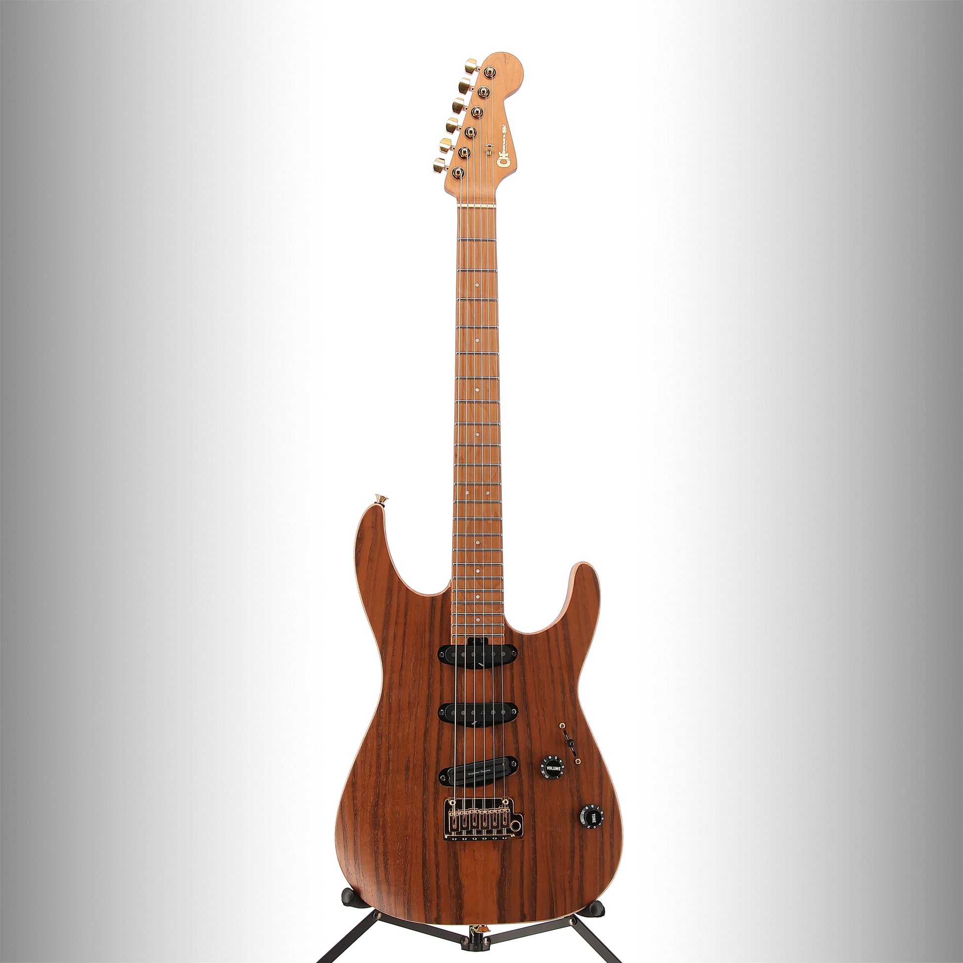 Charvel Pro-Mod DK22 SSS 2PT CM Mahogany with Walnut, Caramelized Maple Fingerboard, Natural (EC12) (00324)