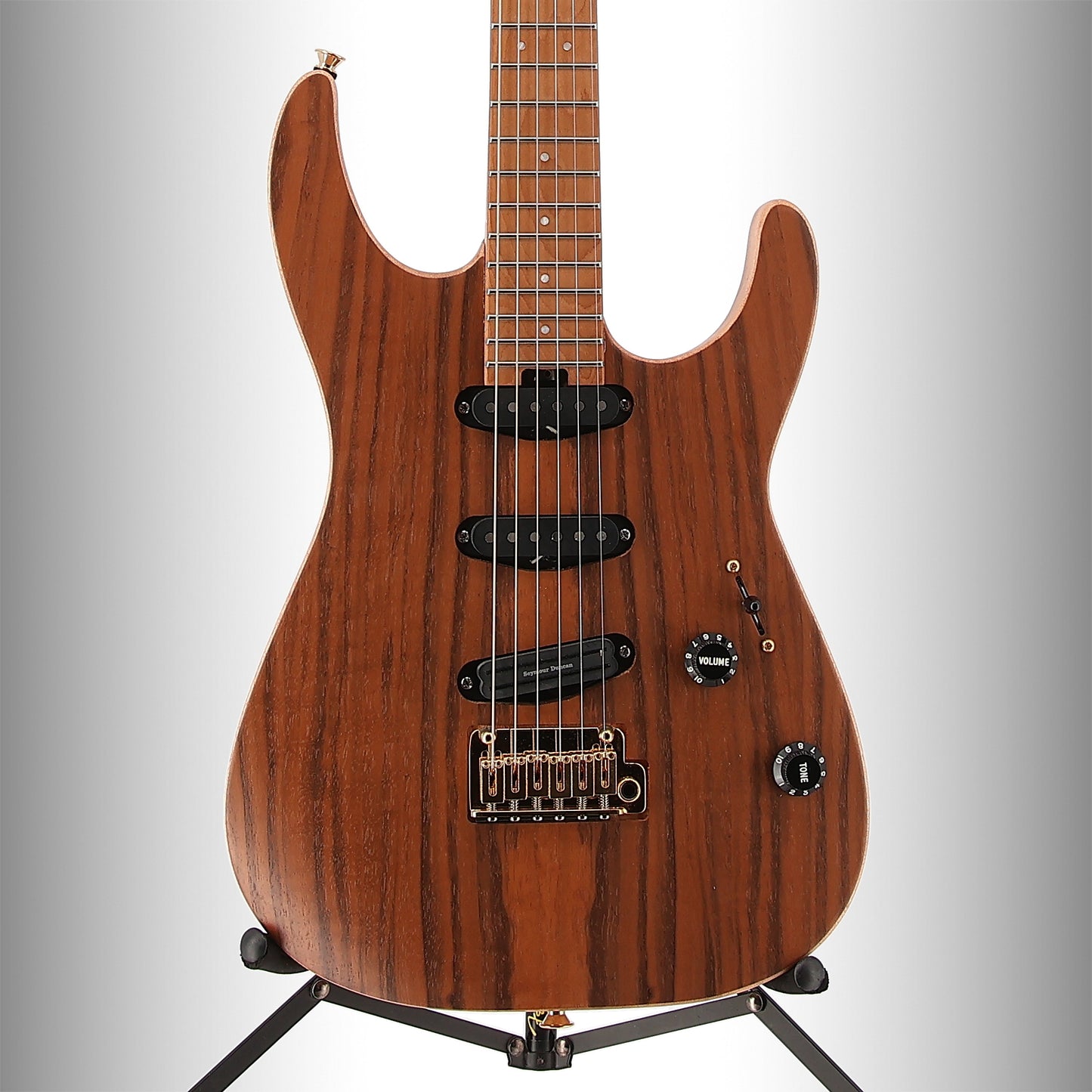 Charvel Pro-Mod DK22 SSS 2PT CM Mahogany with Walnut, Caramelized Maple Fingerboard, Natural (EC12) (00324)