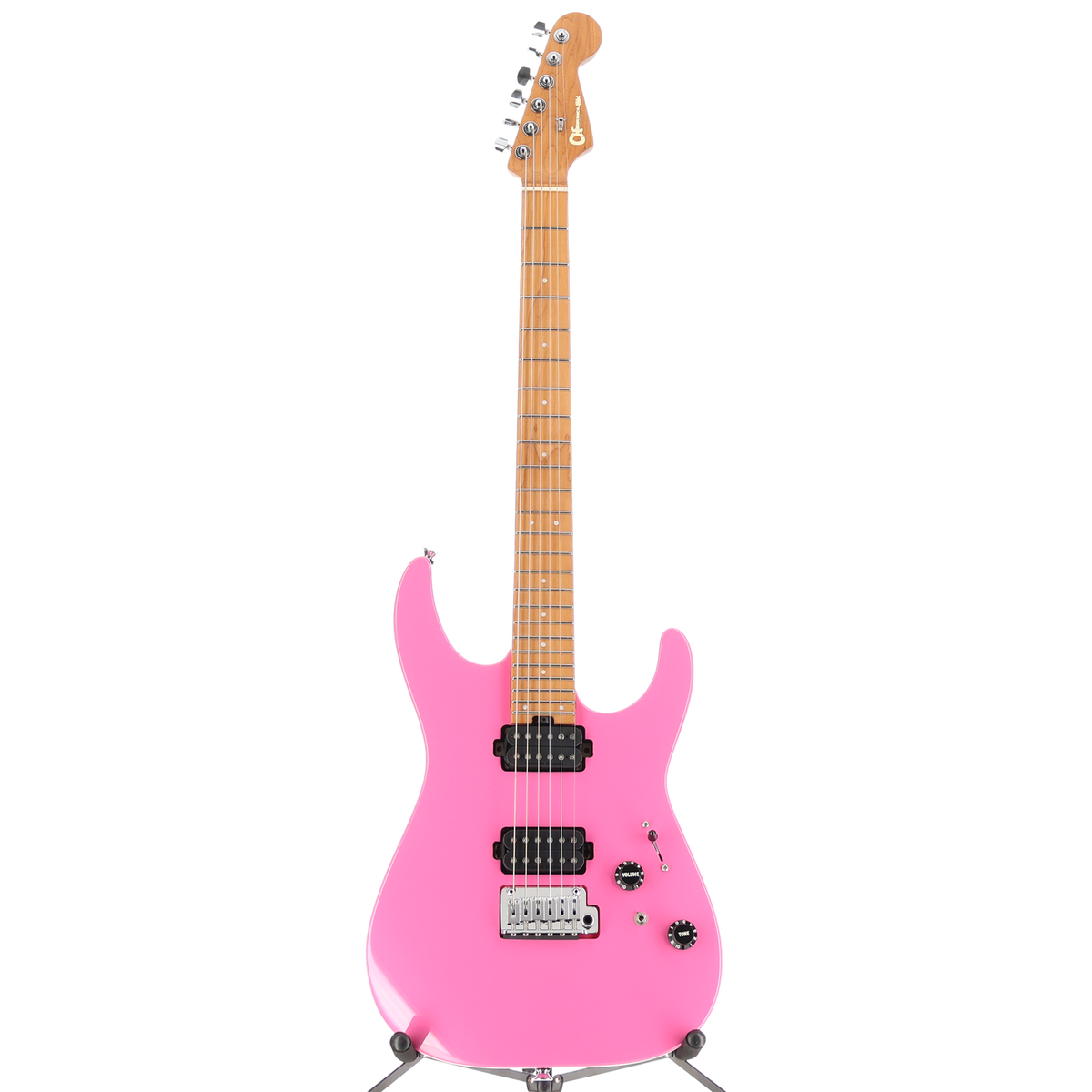 Charvel Pro-Mod DK24 HH 2PT CM, Caramelized Maple Fingerboard, Bubblegum Pink (RP) (11519)