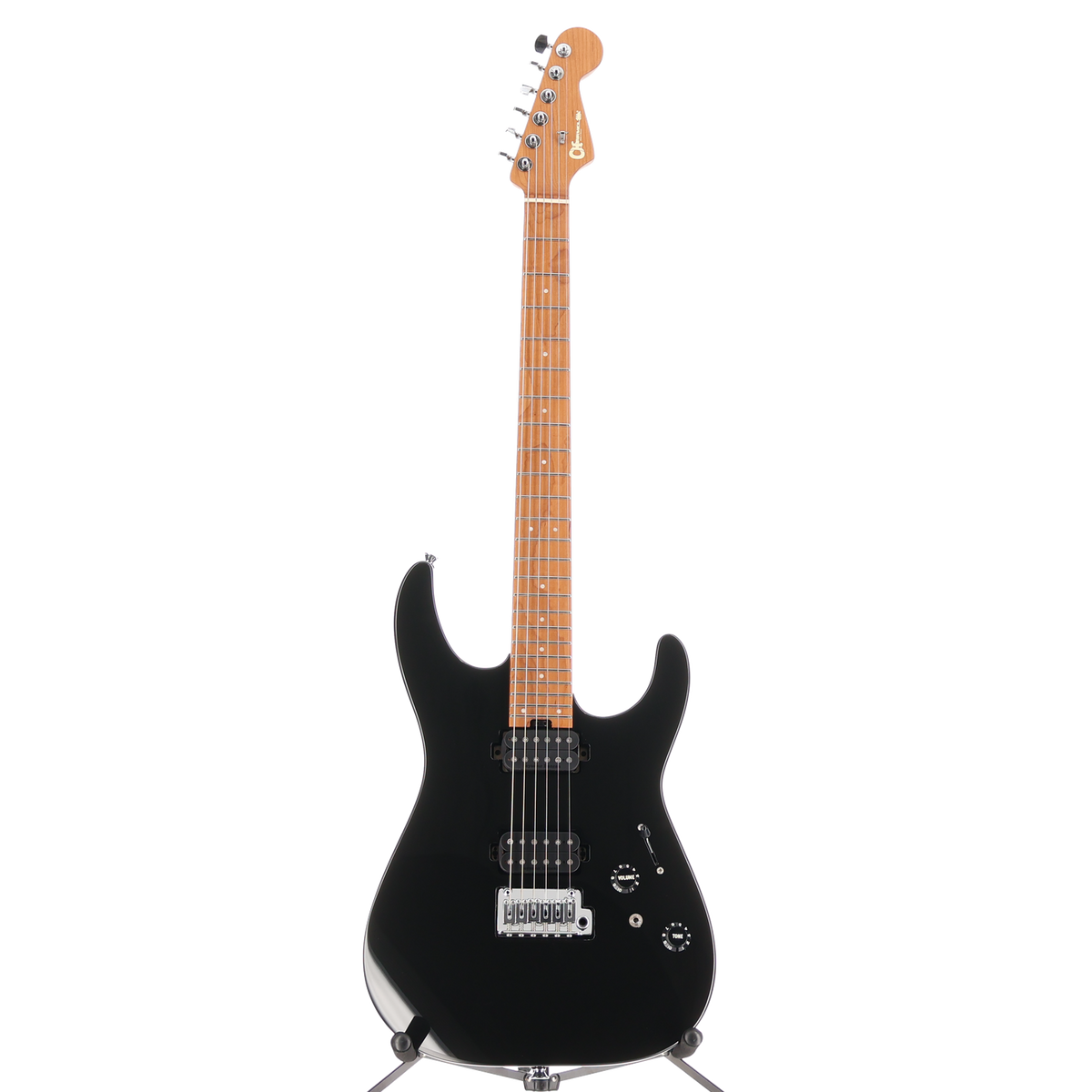 Charvel Pro-Mod DK24 HH 2PT CM, Caramelized Maple Fingerboard, Gloss Black (RP) (11503)