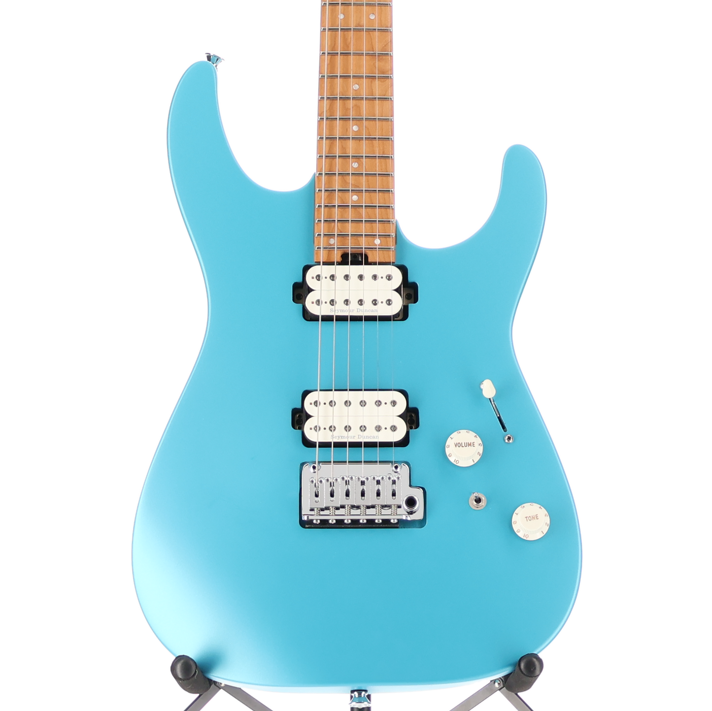 Charvel Pro-Mod DK24 HH 2PT CM, Caramelized Maple Fingerboard, Matte Blue Frost (RP) (11534)