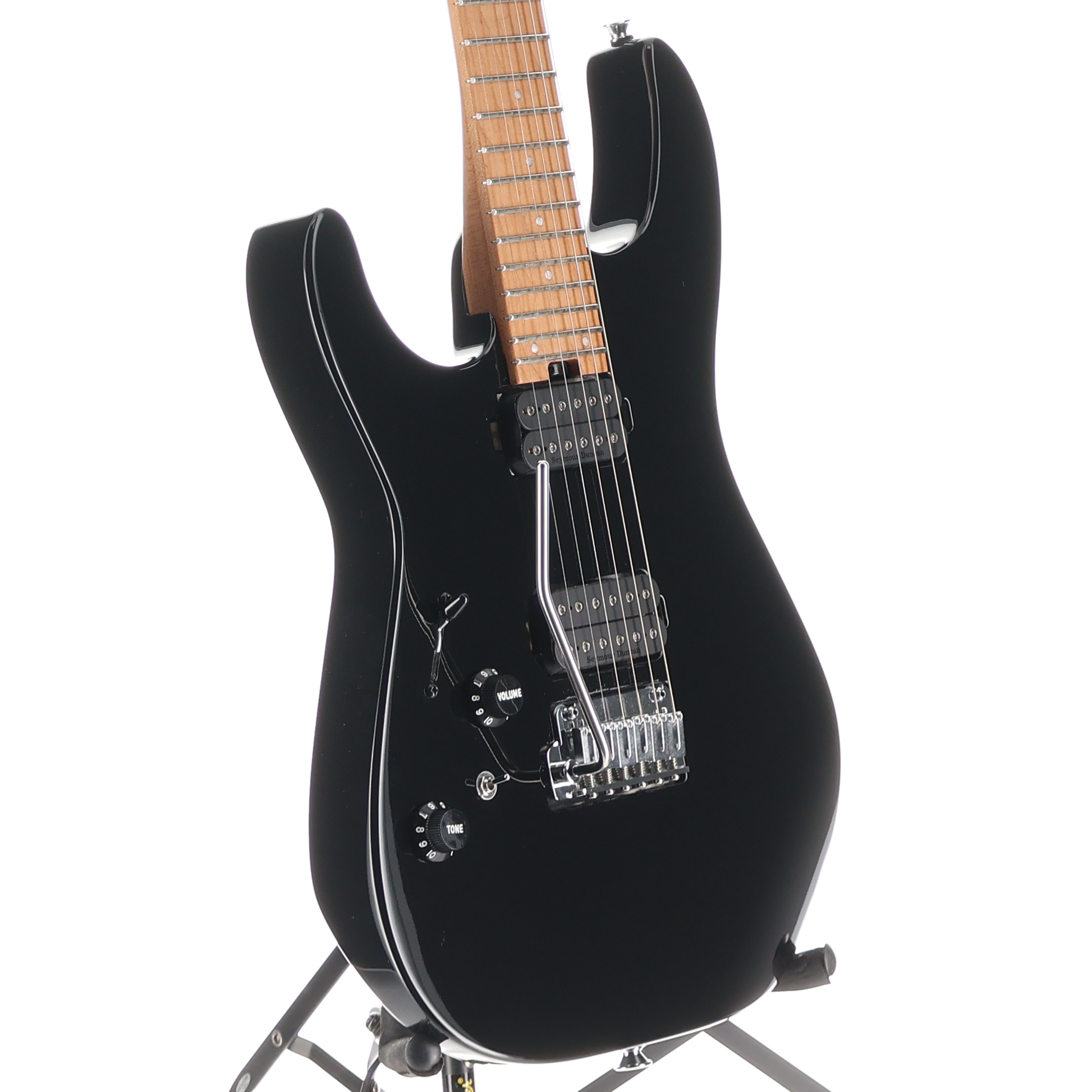 Charvel Pro-Mod DK24 HH 2PT CM Left-Handed, Caramelized Fingerboard, Gloss Black (K11) (00953)