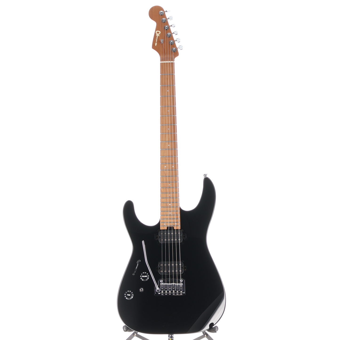 Charvel Pro-Mod DK24 HH 2PT CM Left-Handed, Caramelized Fingerboard, Gloss Black (K11) (00953)