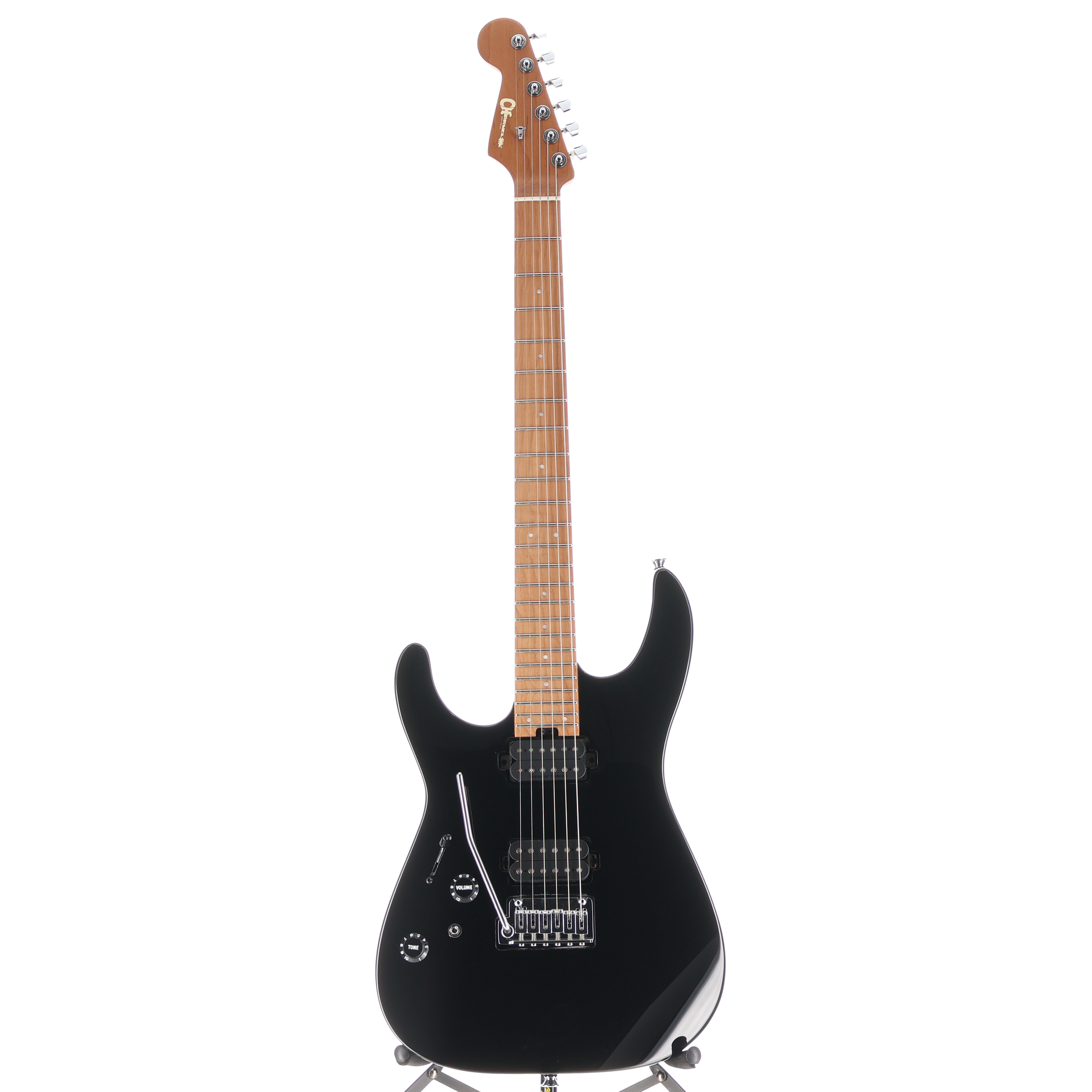 Charvel Pro-Mod DK24 HH 2PT CM Left-Handed, Caramelized Fingerboard, Gloss Black (K11) (00953)