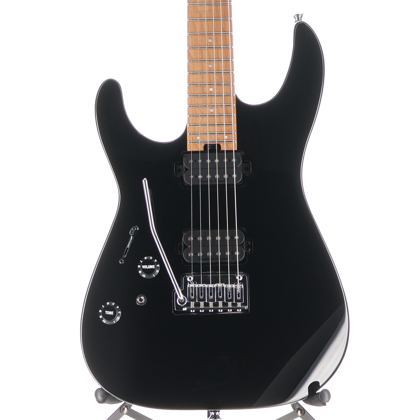 Charvel Pro-Mod DK24 HH 2PT CM Left-Handed, Caramelized Fingerboard, Gloss Black (K11) (00953)