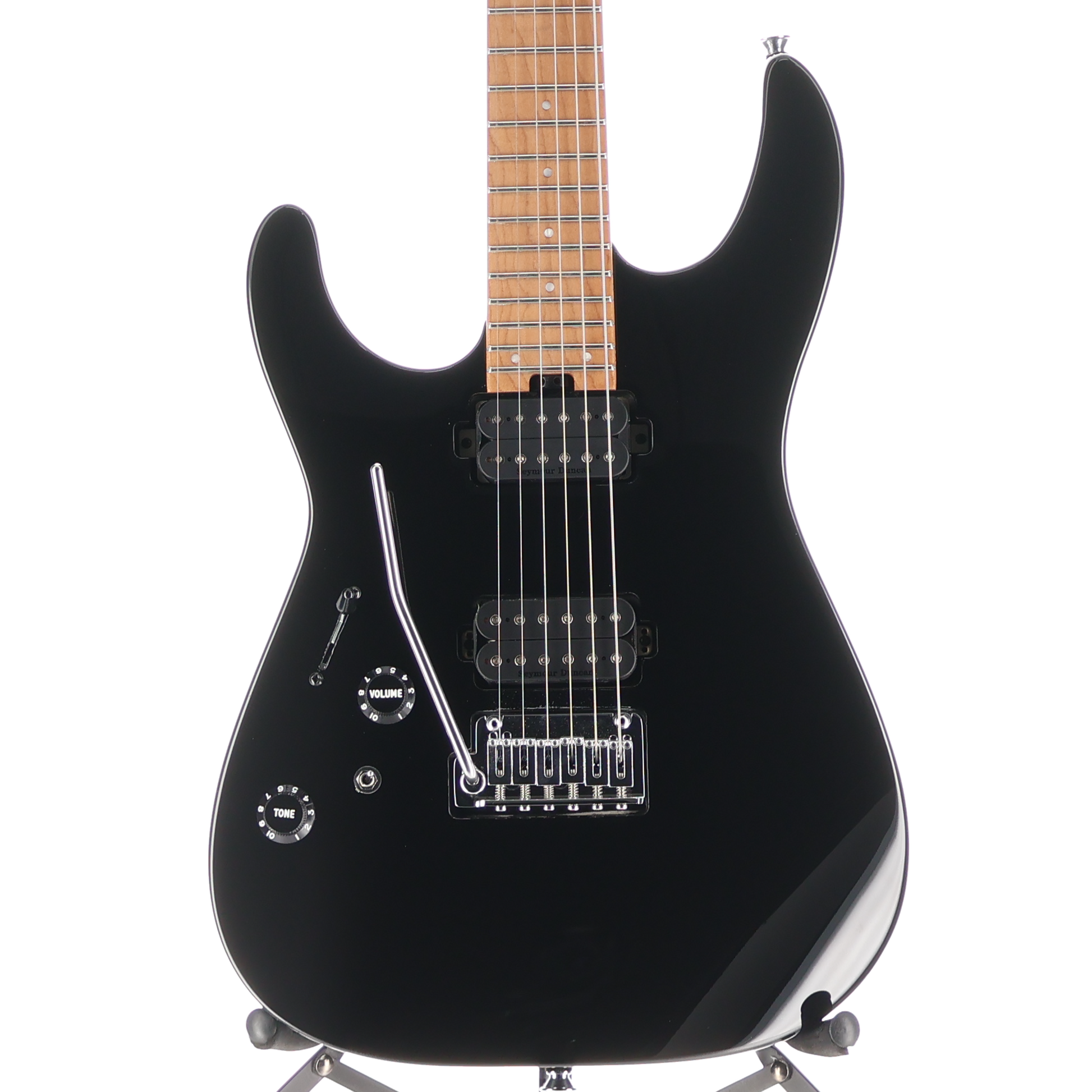 Charvel Pro-Mod DK24 HH 2PT CM Left-Handed, Caramelized Fingerboard, Gloss Black (K11) (00953)