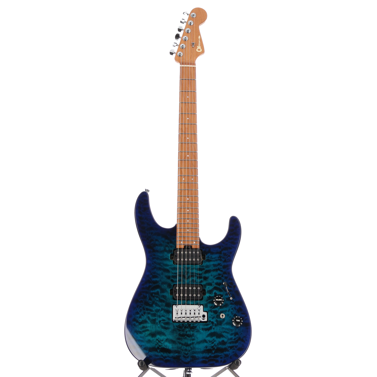 Charvel Pro-Mod DK24 HH 2PT CM Quilt Maple Chlorine Burst (RP) (11521)