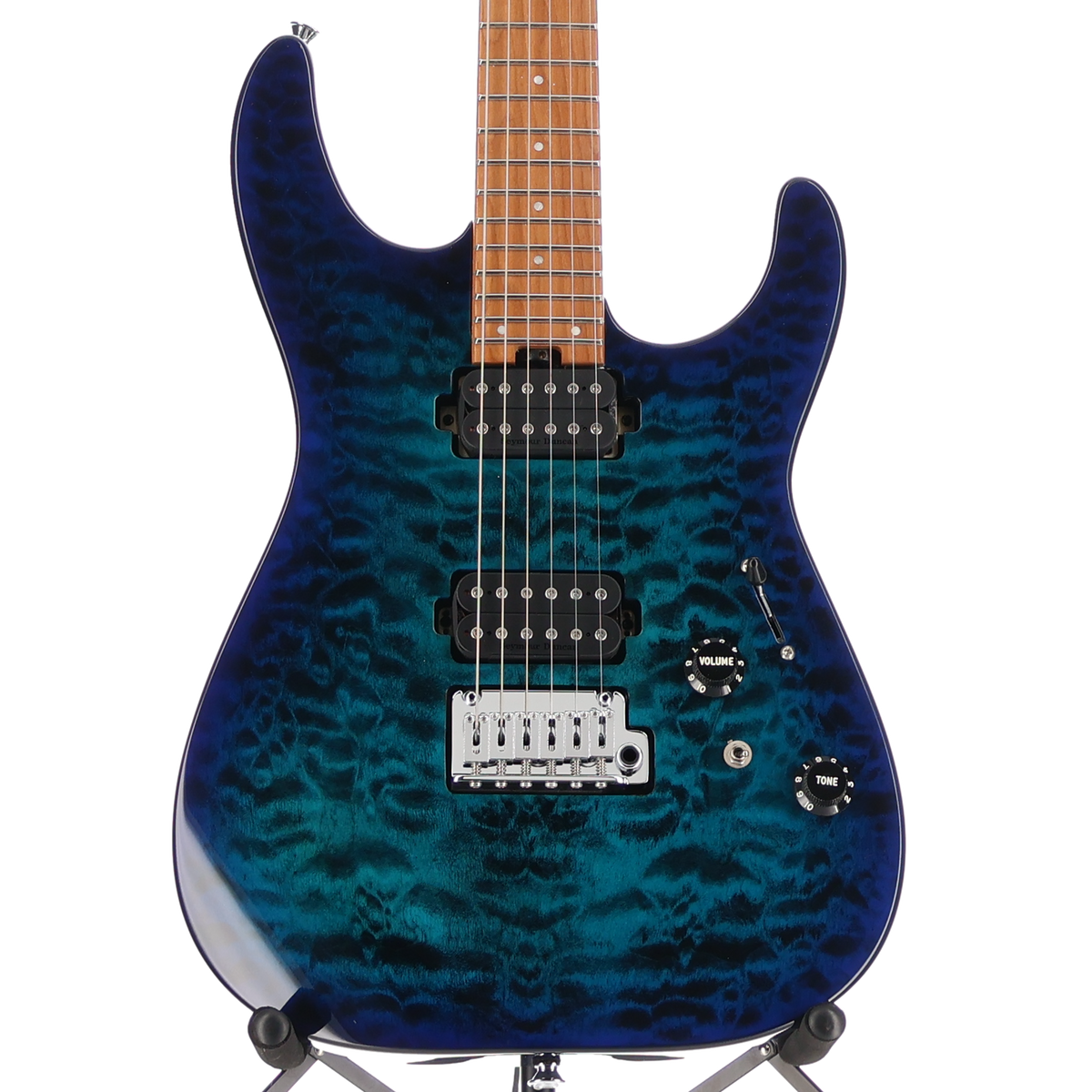Charvel Pro-Mod DK24 HH 2PT CM Quilt Maple Chlorine Burst (RP) (11521)