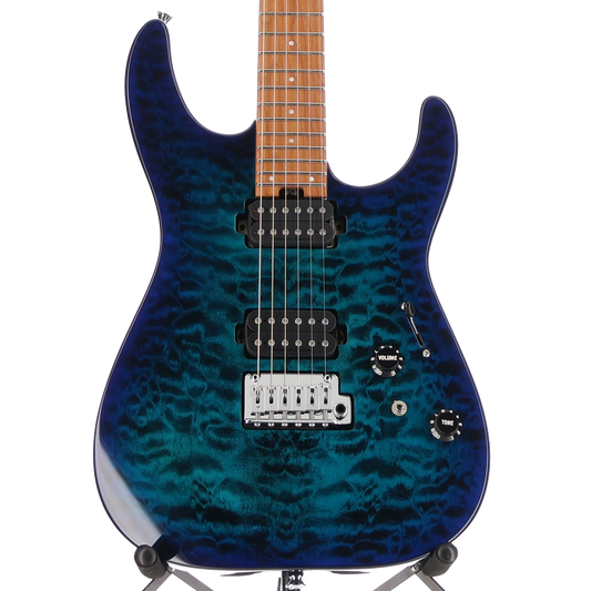 Charvel Pro-Mod DK24 HH 2PT CM Quilt Maple Chlorine Burst (RP) (11521)