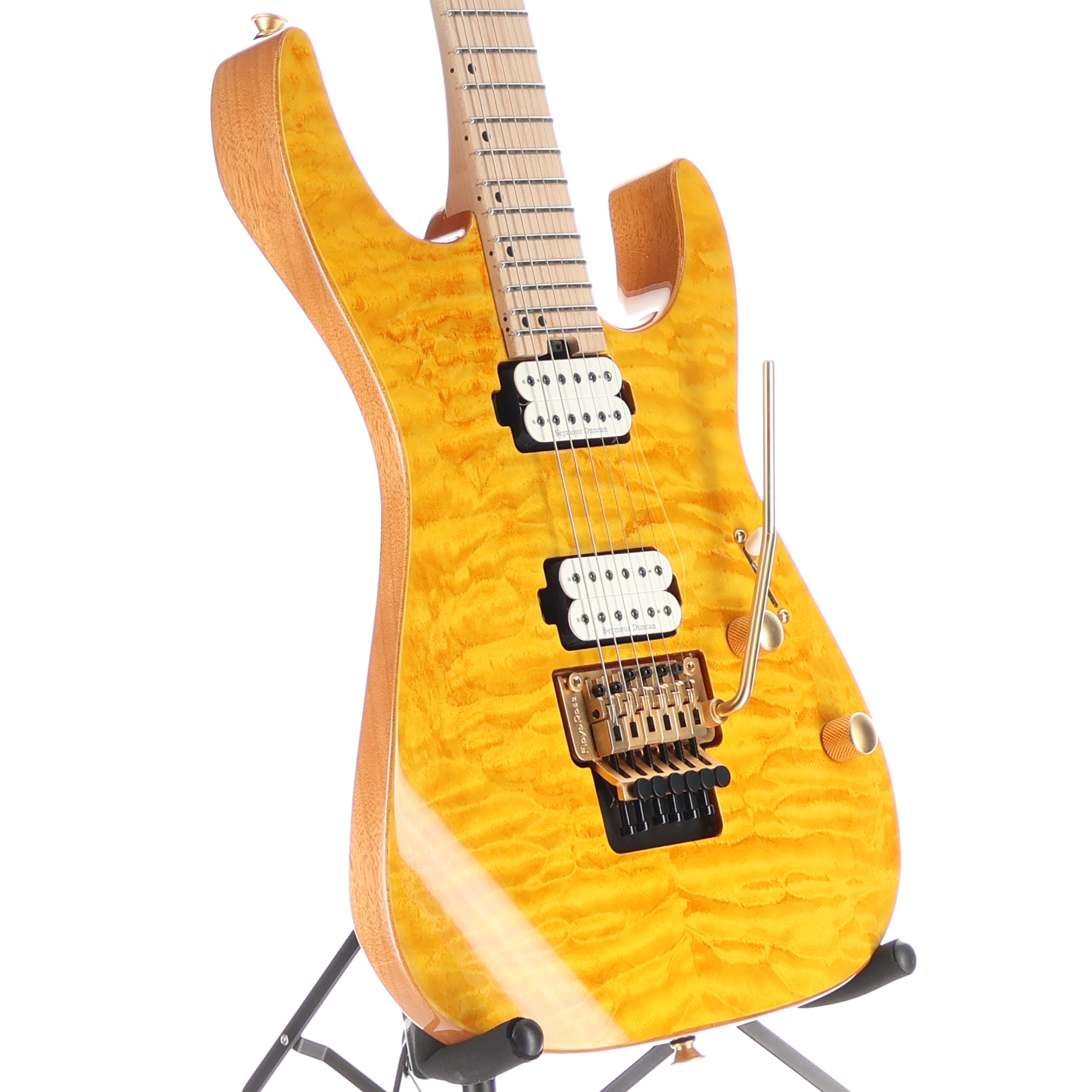 Charvel Pro-Mod DK24 HH FR Mahogany Quilt Maple, Dark Amber (F10) (04111)